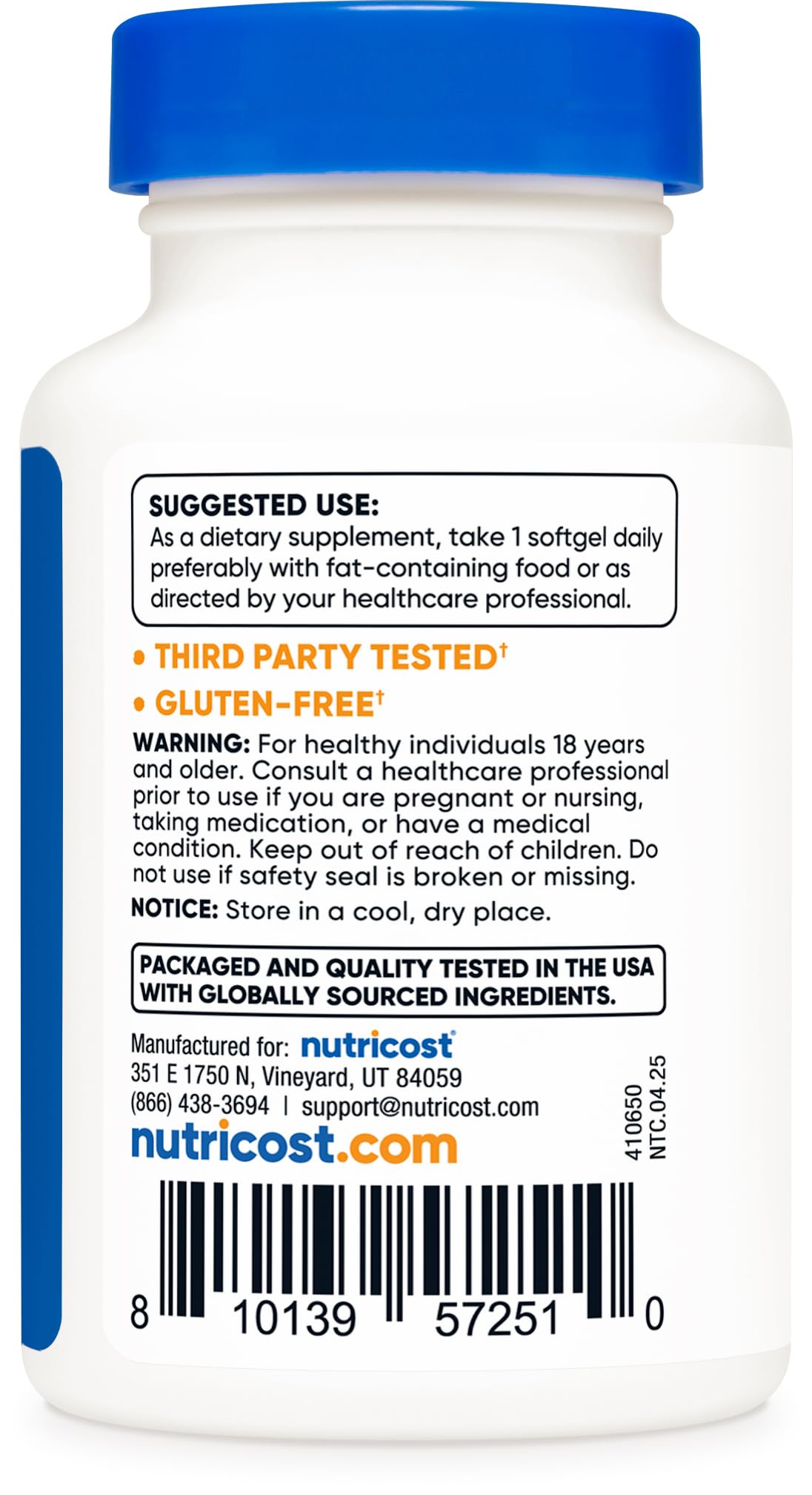 Nutricost Astaxanthin 12mg Softgels 30 Count
