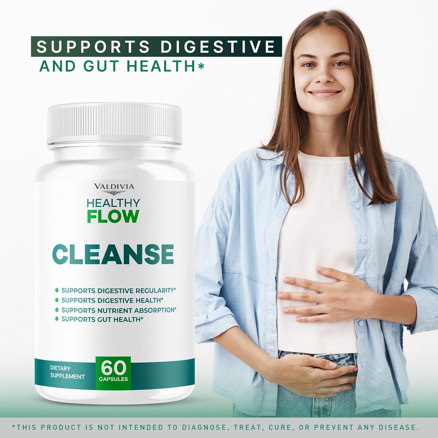 Valdivia Healthy Flow Cleanse Capsules, 300 Capsules