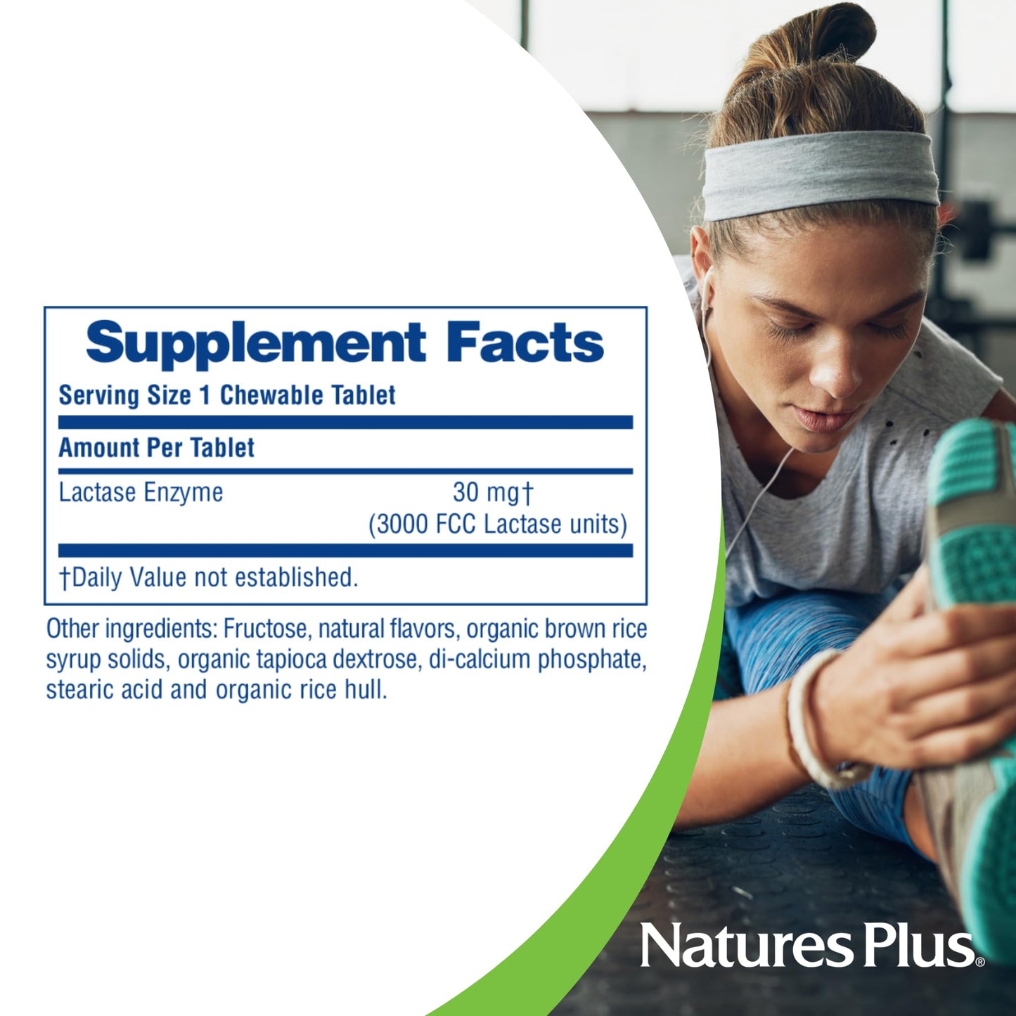 NaturesPlus Say Yes to Dairy Lactase Enzyme Supplement 50 Tablets