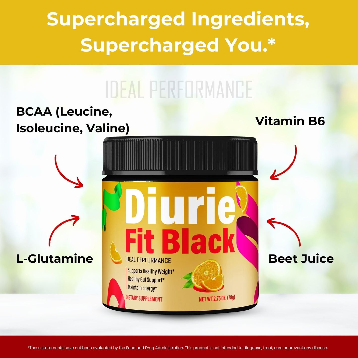 IDEAL PERFORMANCE Diurie Fit Powder 2.75 Ounce