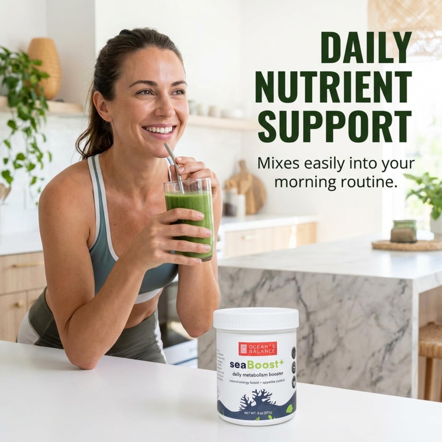 Ocean's Balance Clean Taste of Maine Wellness Collection Set of 4 – Seagreens+ Daily Superfood, Seaboost+ Metabolism, Sea Moss Wellness Blend & Seacleanse+ Detox, Digestion Powder, 32 oz