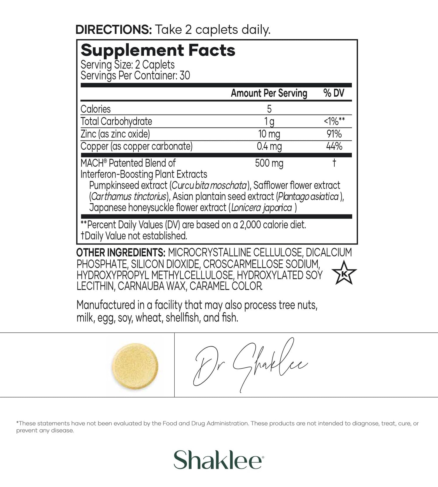 Shaklee Chewable Vita-C 250mg Tablets, 60 Count