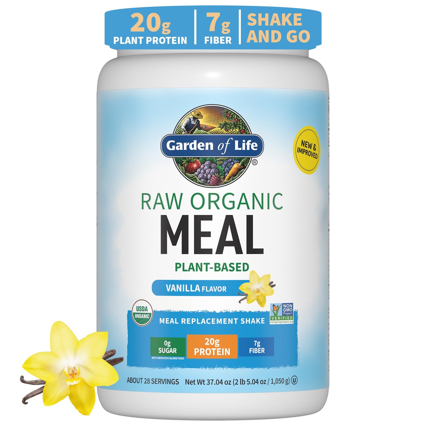 Garden of Life Raw Organic Perfect Food Green Superfood Juiced Greens Powder Vanilla, 1