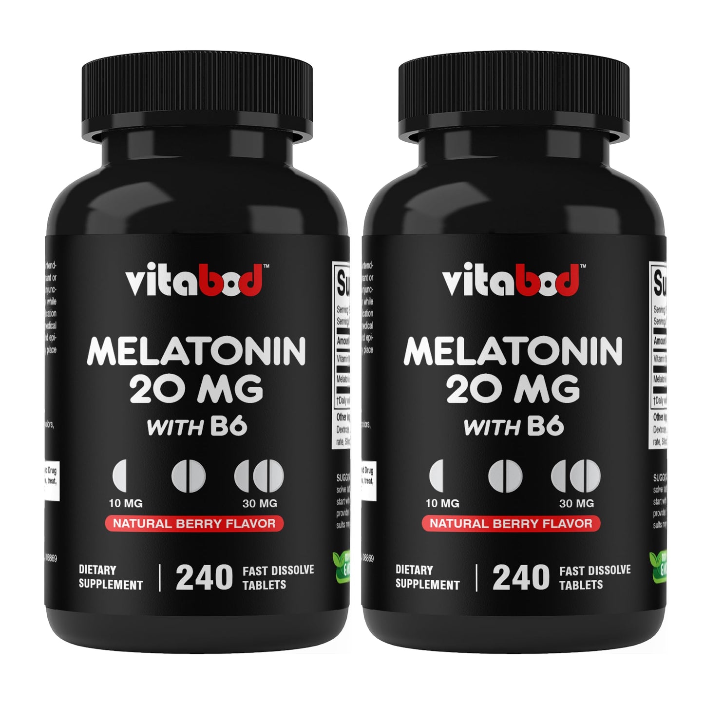 Vitabod Melatonin 20 mg Fast Dissolve Tablets, 480 Tablets
