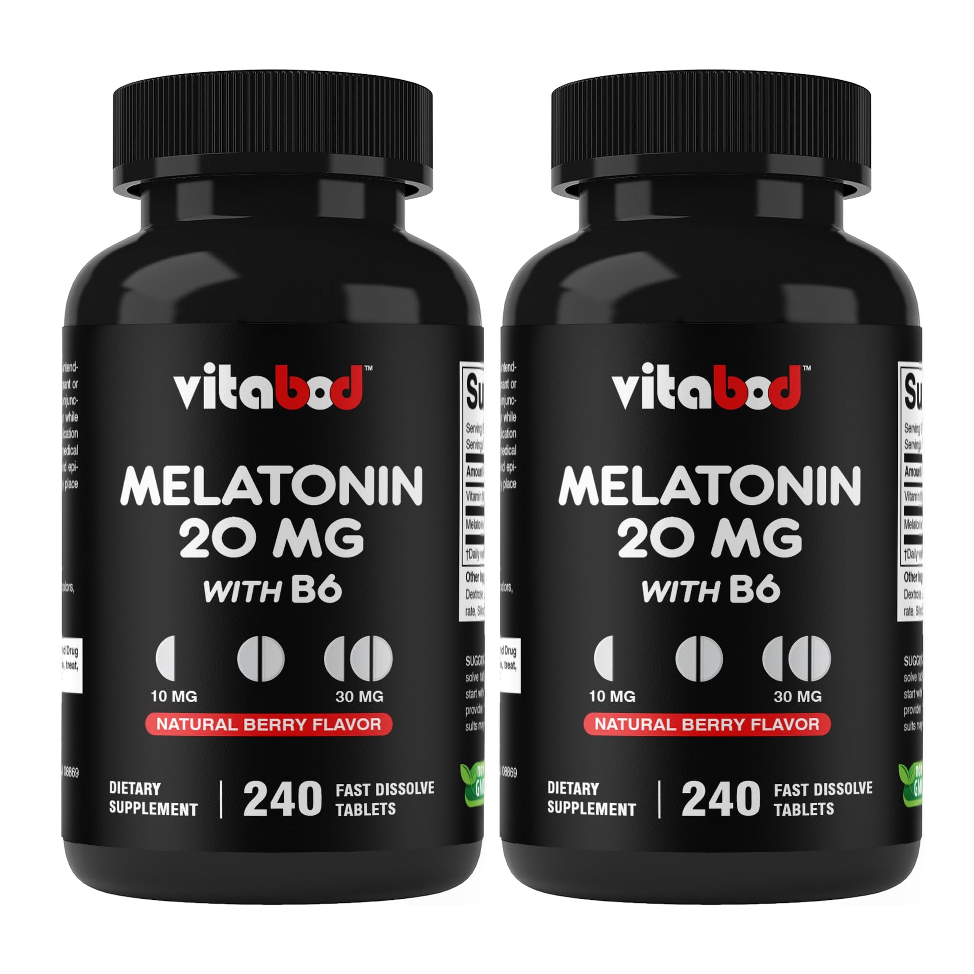 Vitabod Melatonin 20 mg Fast Dissolve Tablets, 480 Tablets