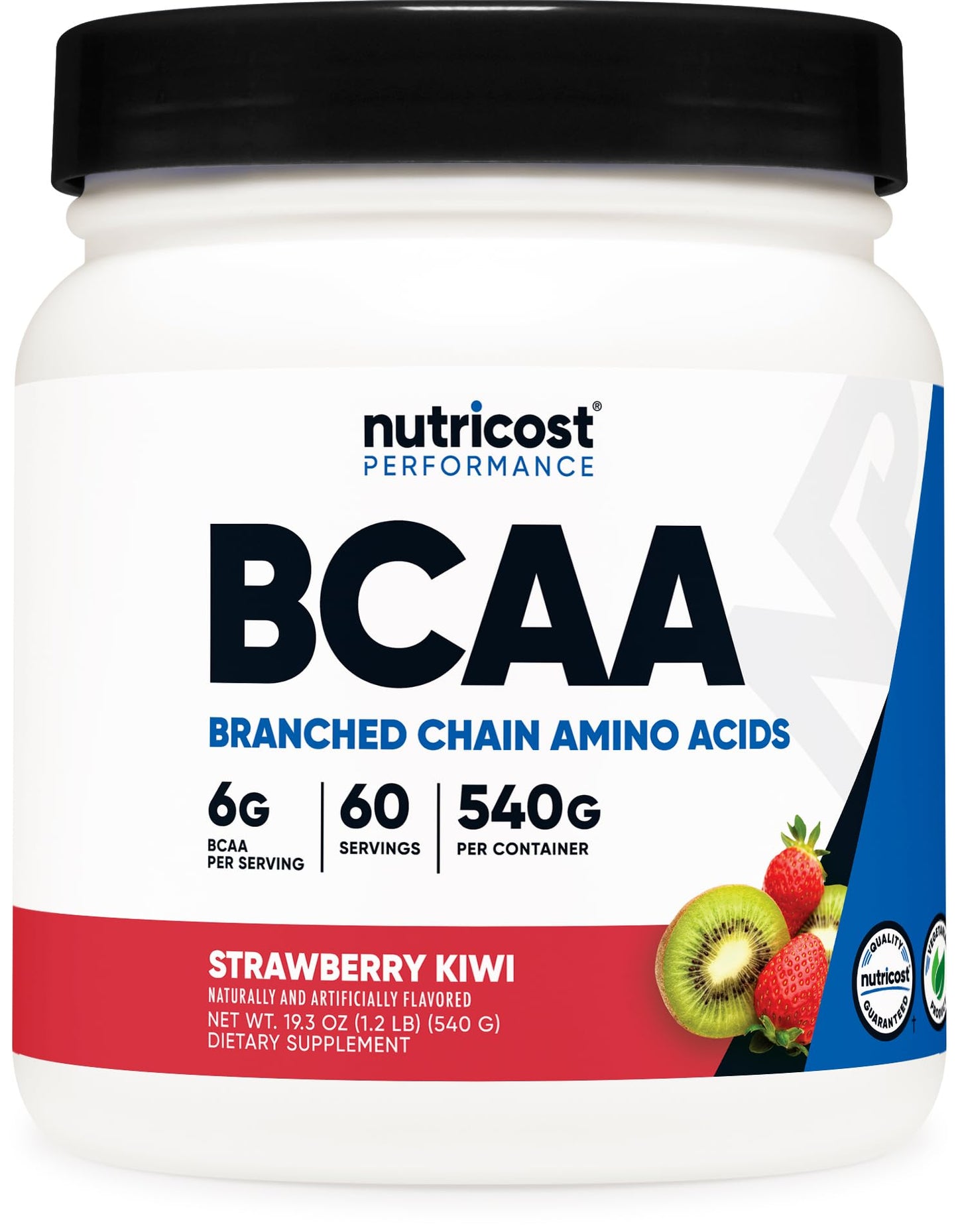 Nutricost BCAA Powder (Strawberry Kiwi) 19 Servings