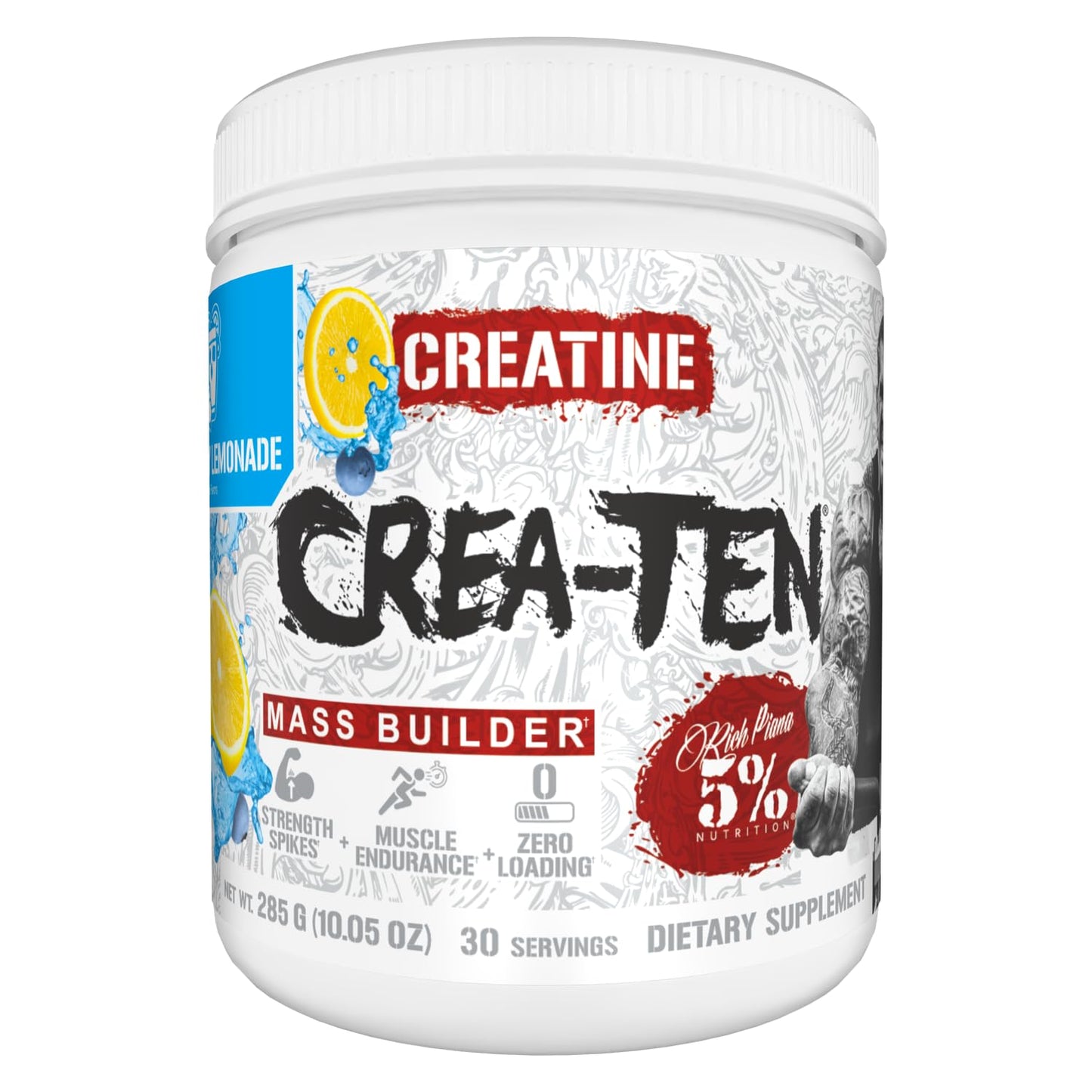 5% Nutrition CreaTEN Creatine Complex + Accelerators Powder 10.05 Ounce