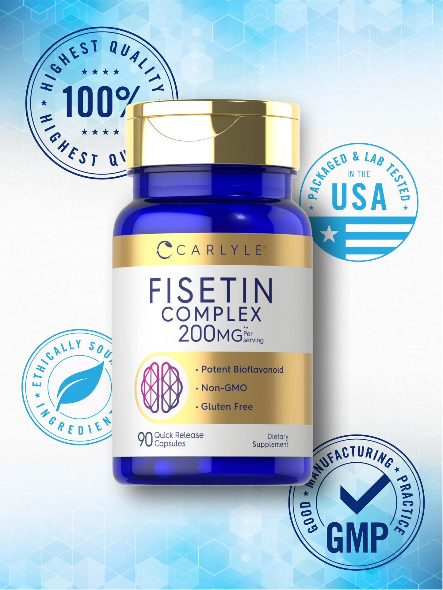 Carlyle Fisetin Complex Supplement Capsule 90 Count