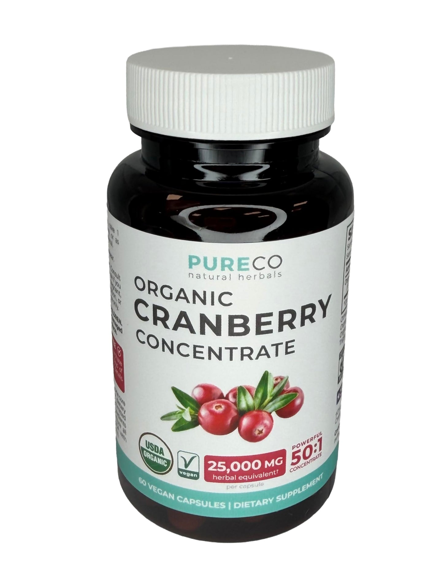 PURE CO Organic Cranberry Pills Capsule 60 Capsules