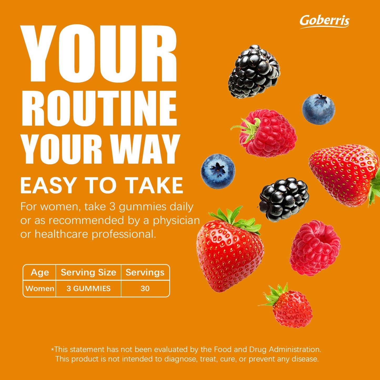 Goberris Seeds Cycles Gummies Flaxseed 15g & Pumpkin Seeds 15g, 90 Gummies