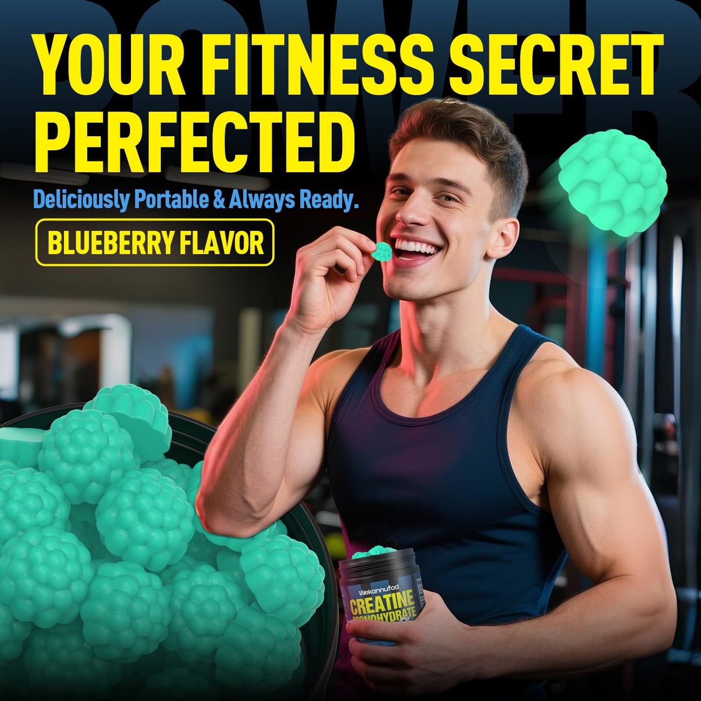 Wekannufod Creatine Monohydrate Gummies 90 ct