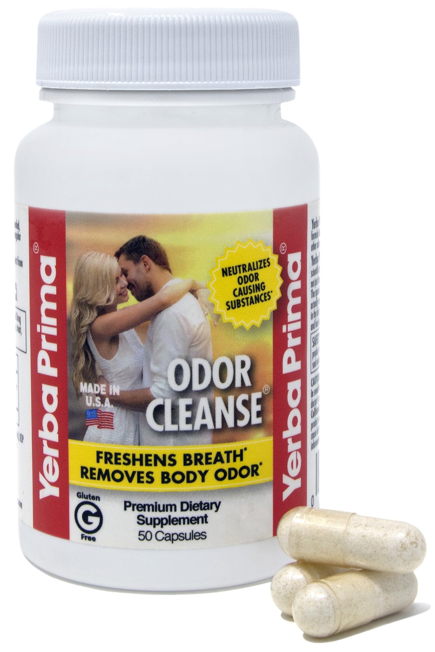 Yerba Prima Odor Cleanse Capsules, 50 Count