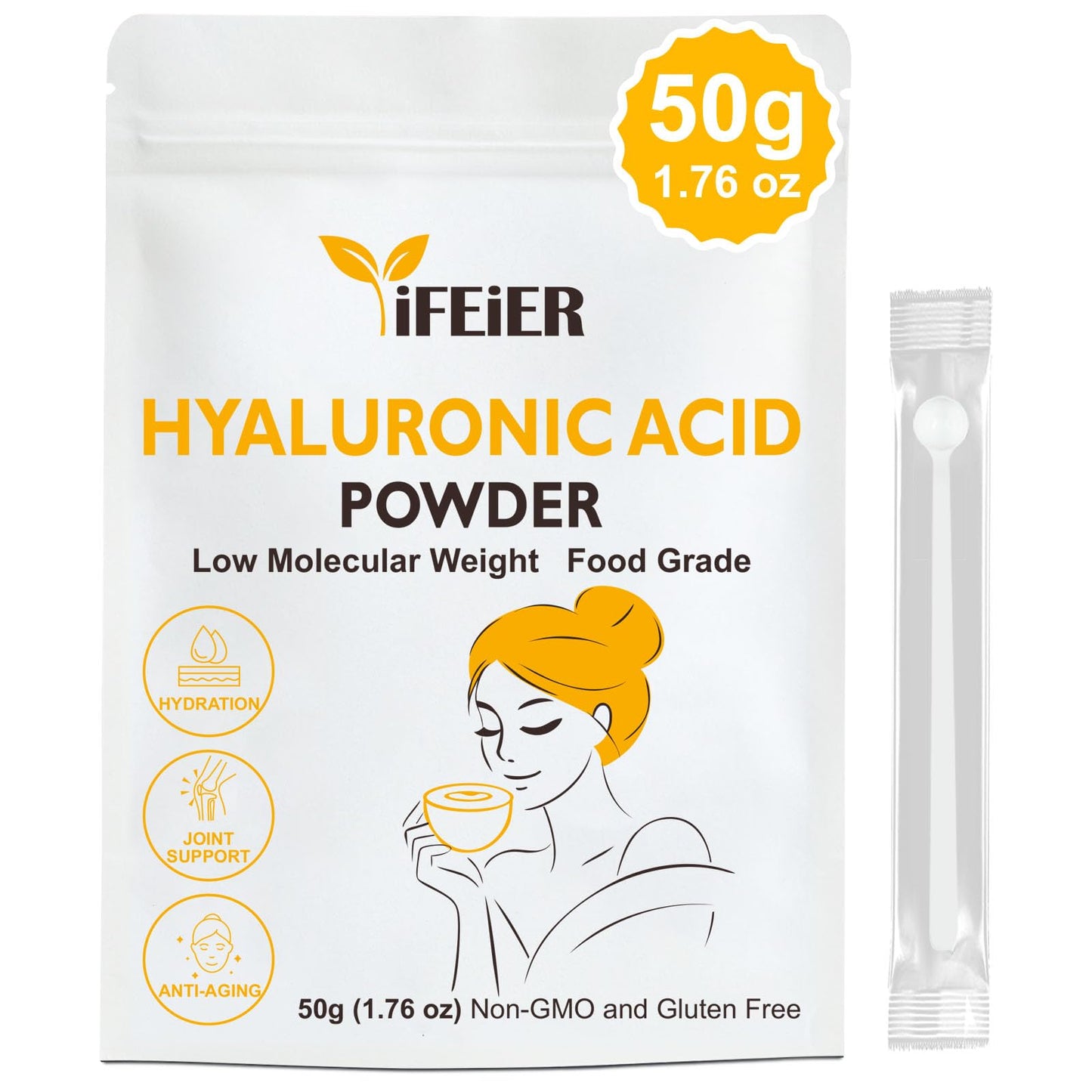 iFEiER Hyaluronic Acid Powder 1.67 oz