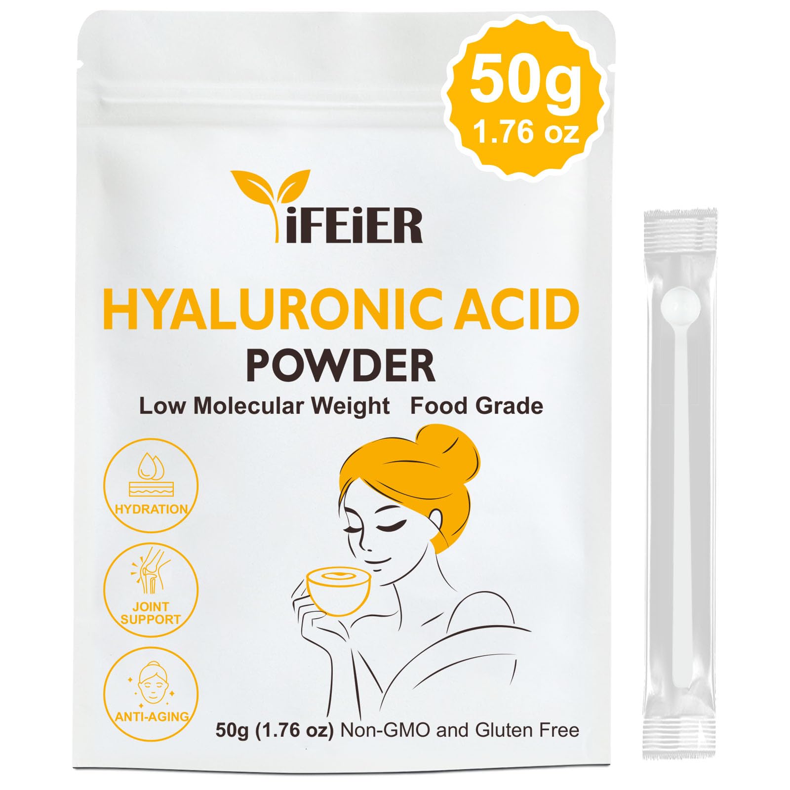 iFEiER Hyaluronic Acid Powder 1.67 oz