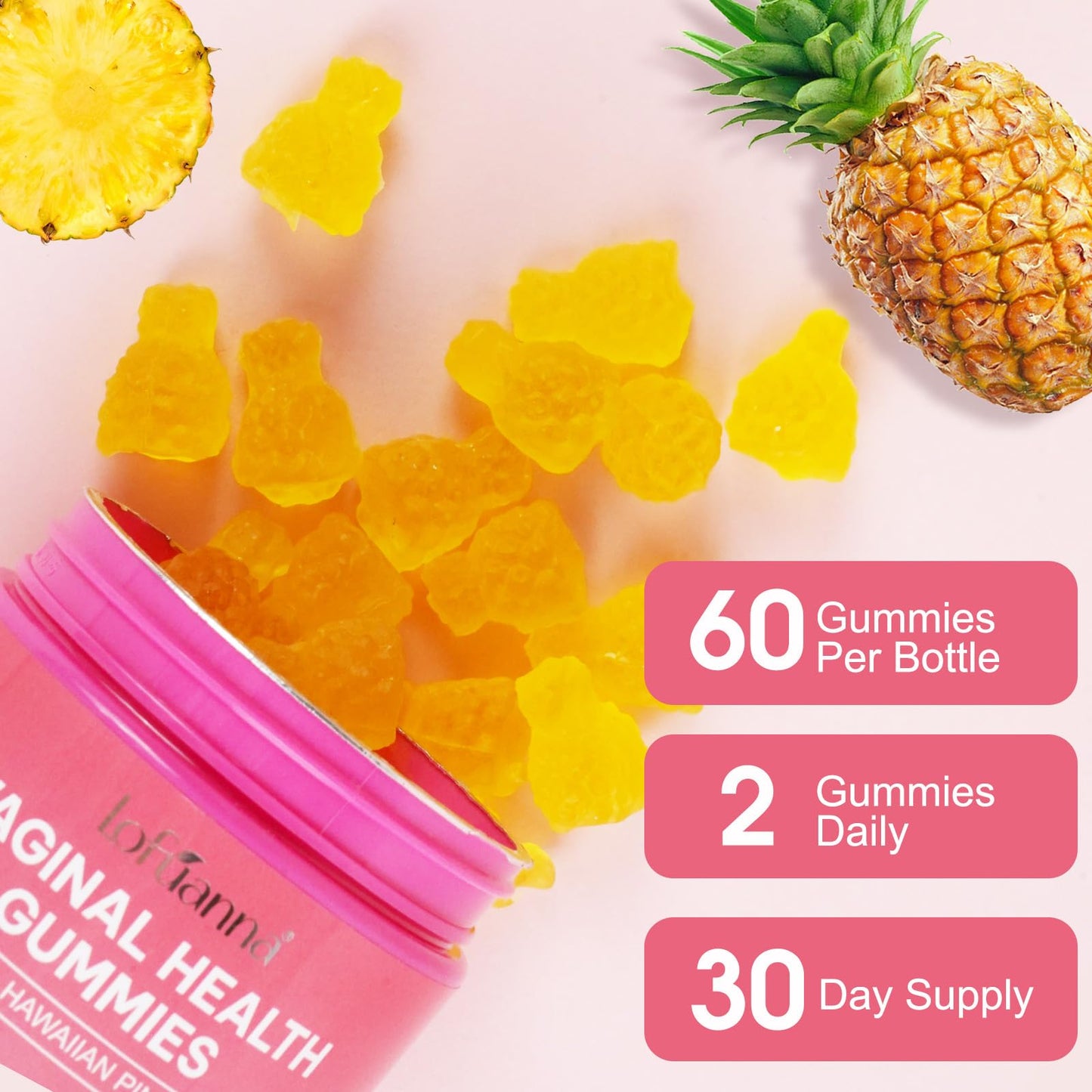 WRFAATGO Vaginal Probiotics Gummies 60 Count