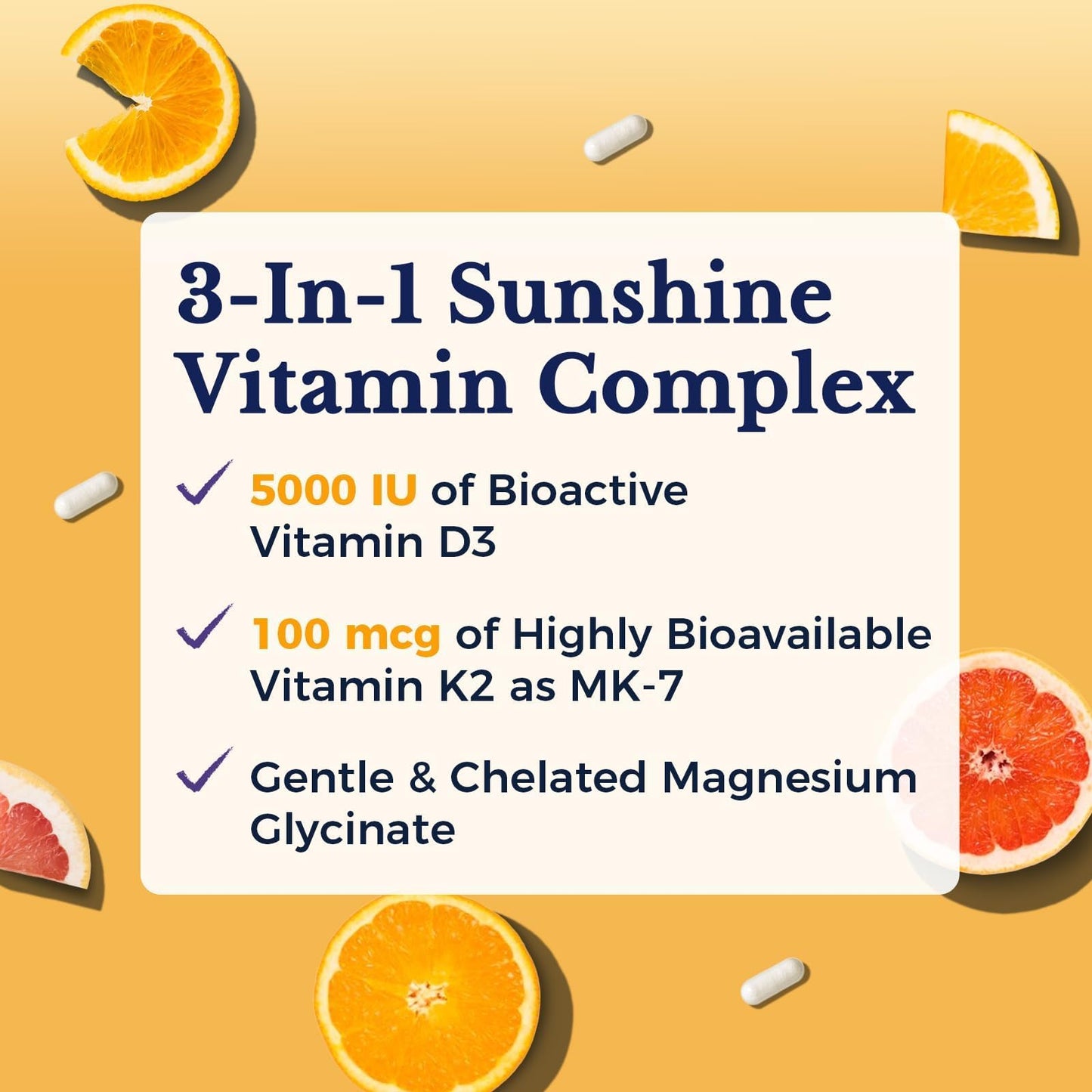 Vitalitown Vitamin D3 K2 with Magnesium Capsule, 60 Count