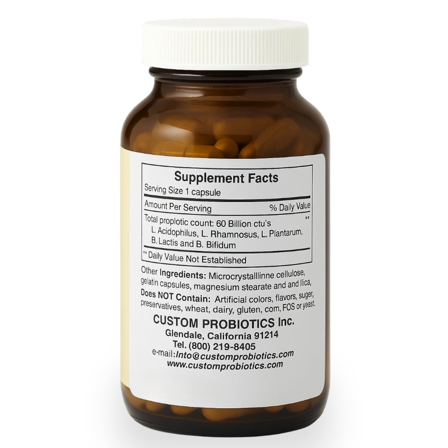 Custom Probiotics CP-1 Adult Formula Probiotic Capsule 90 Count