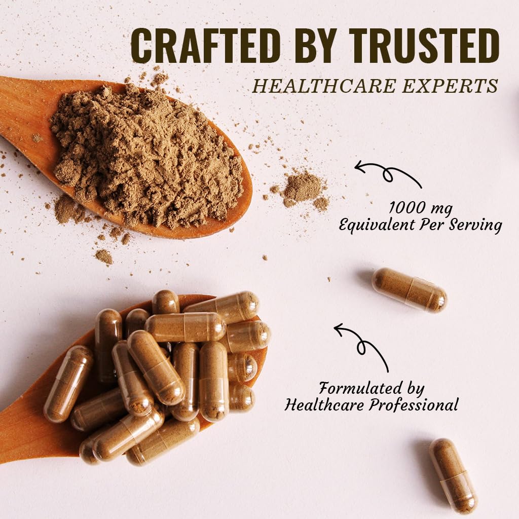 Vitamatic Kava Kava 1000mg with Magnesium, Ashwagandha, GABA, Theobromine, L-Theanine & Cacao Capsules – 120 Count