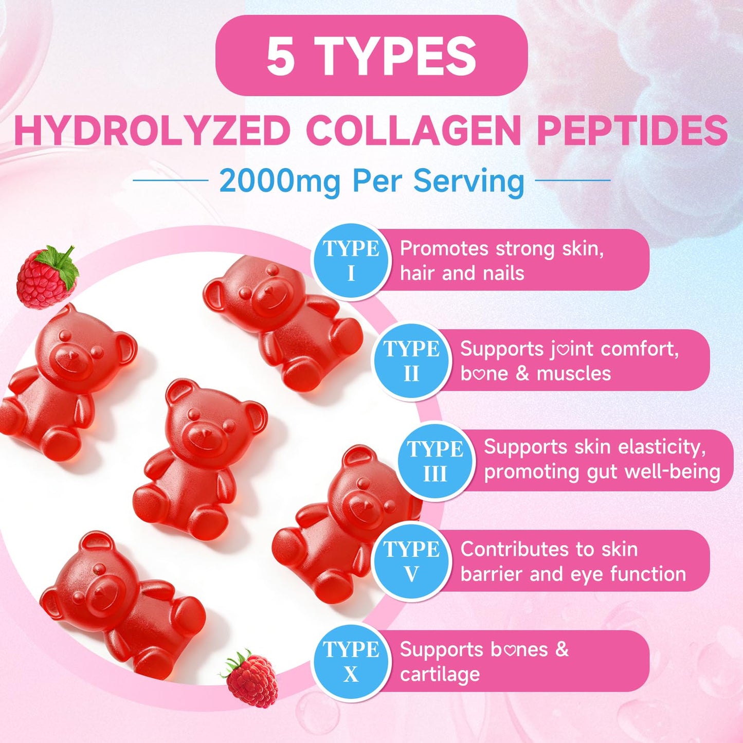 GGMMUU Collagen Peptide Gummies 120 Count