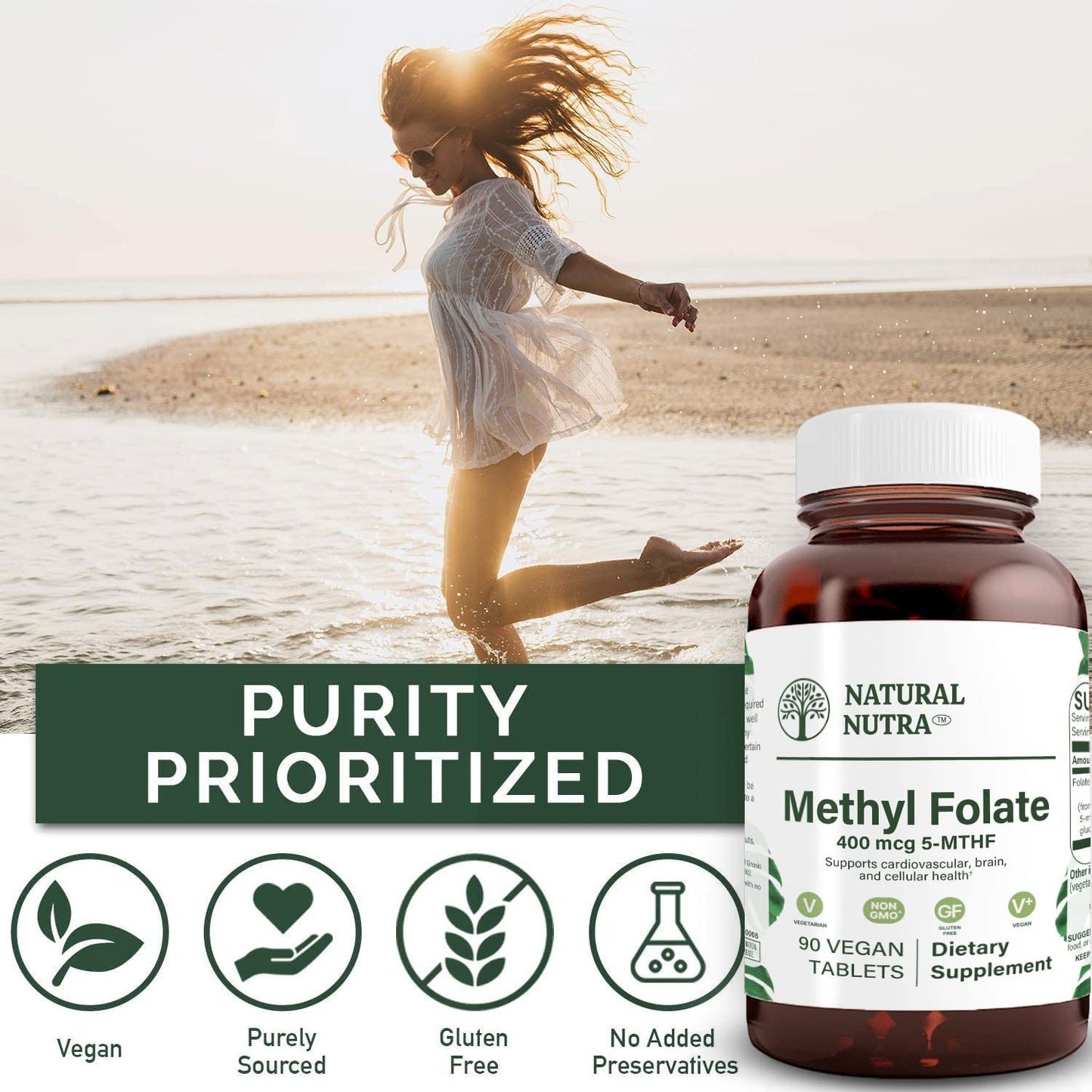 Natural Nutra Active Methyl Folate Supplement With Quatre Folic B9, 270 Tablets