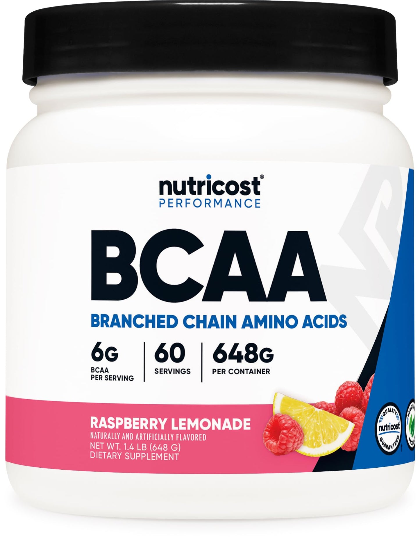 Nutricost BCAA Powder Raspberry Lemonade 23.3 oz