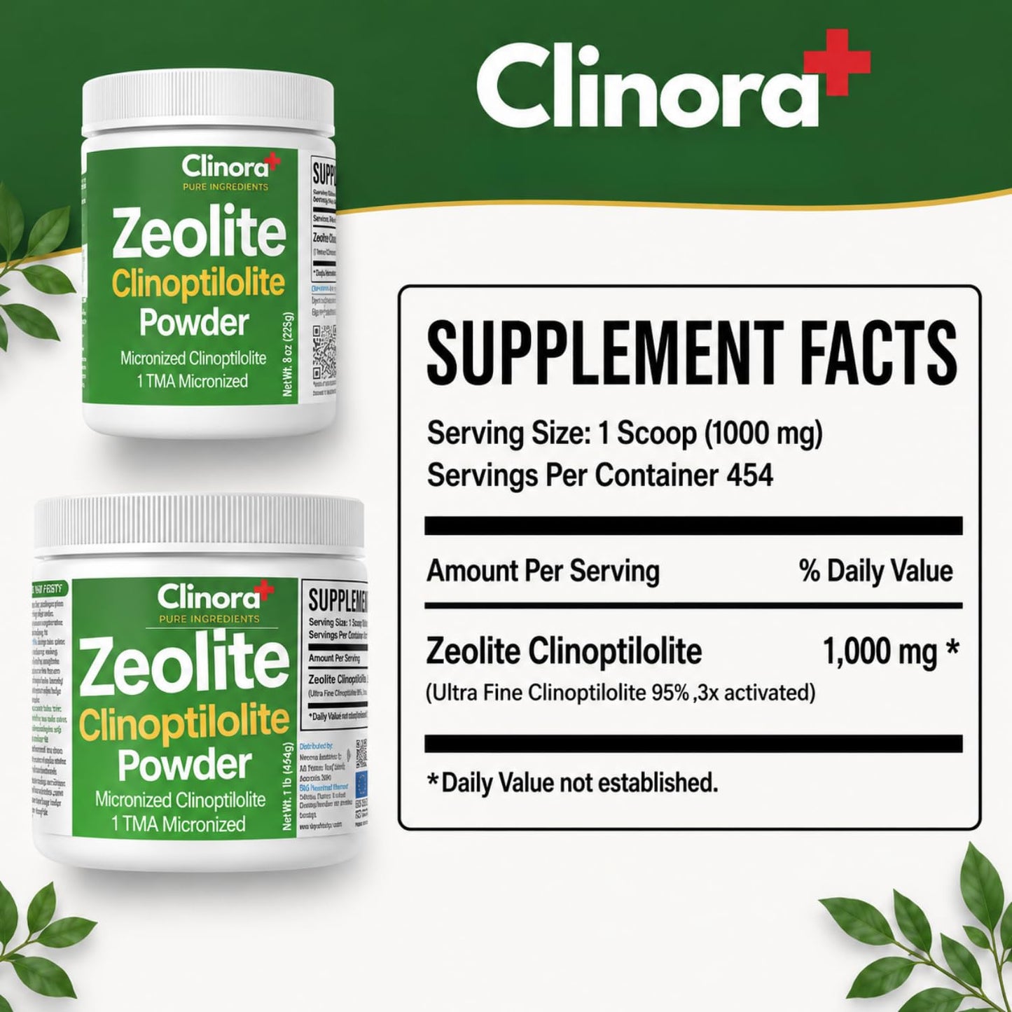 Clinora Zeolite Detox Powder 16-Count
