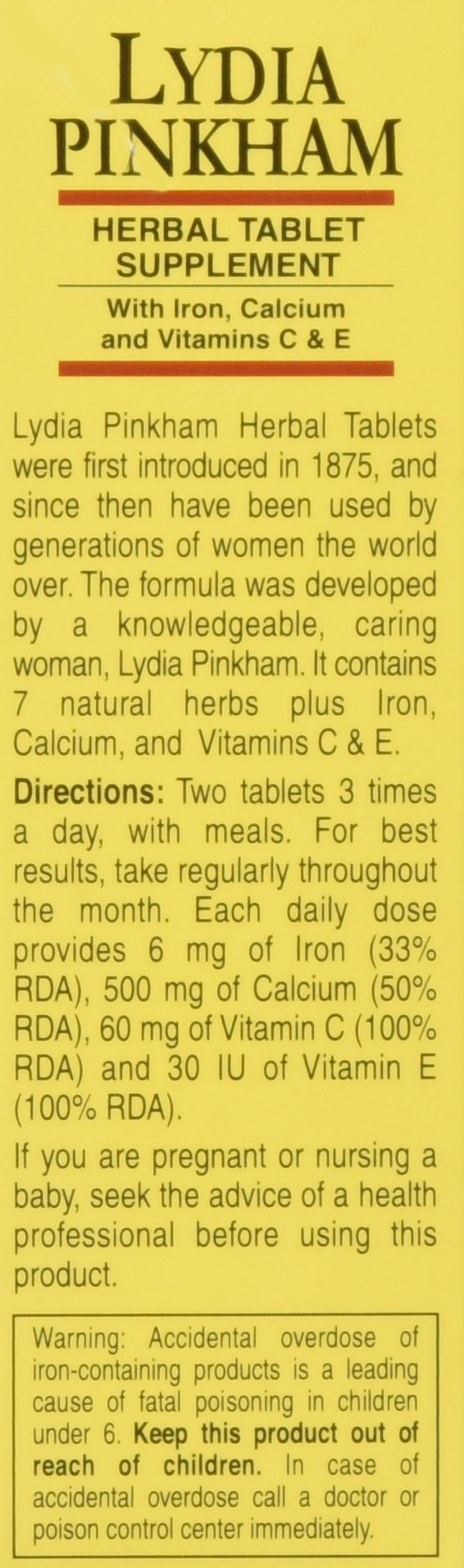 Lydia Pinkham Tablets for Menstruation and Menopause Support, 150 Tablets