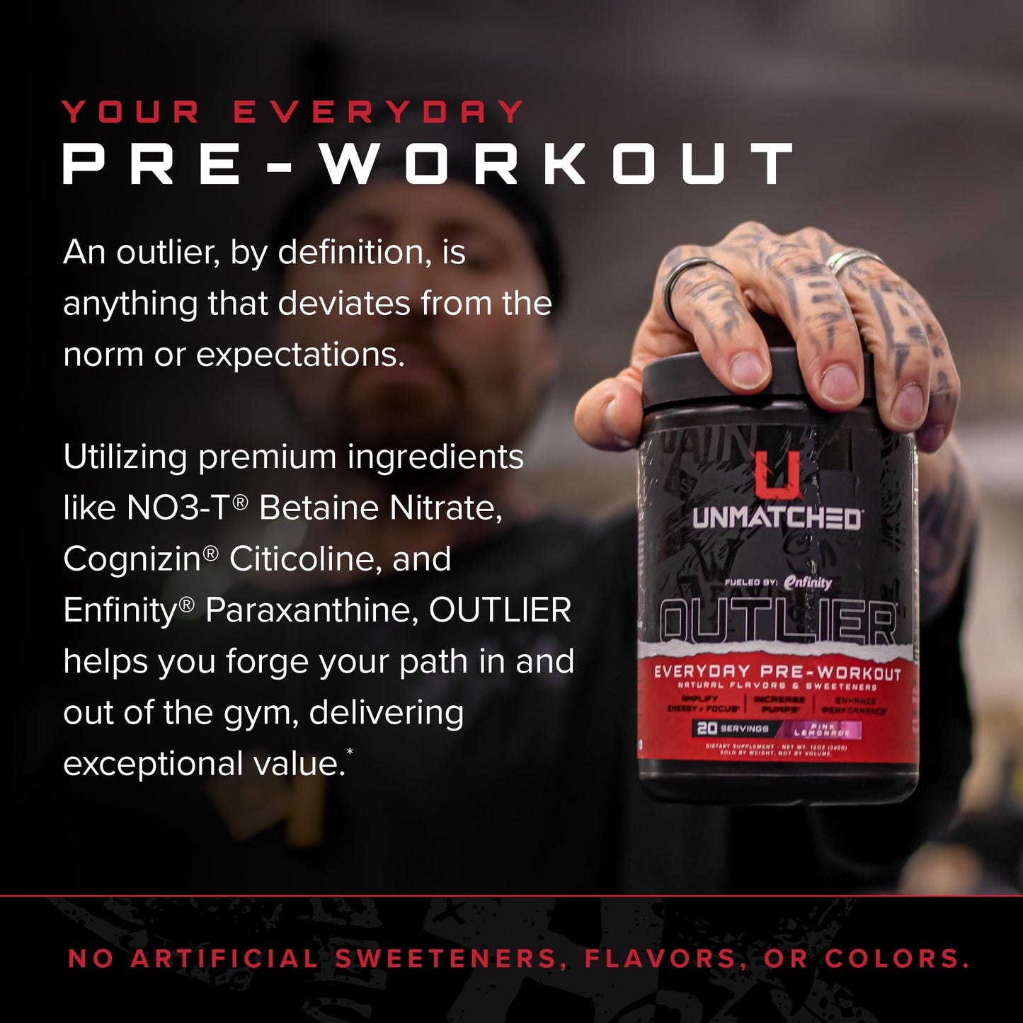Unmatched Outlier Everyday Pre Workout Powder 12