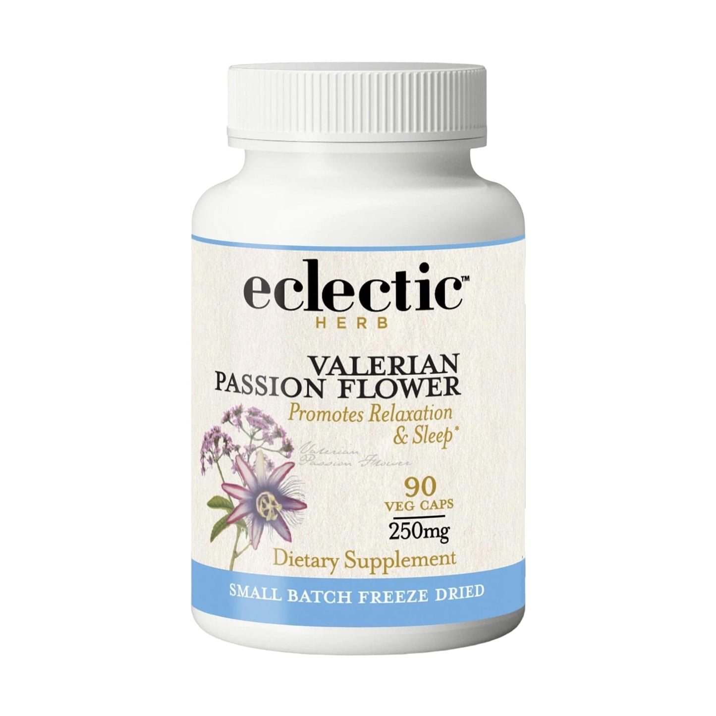 Eclectic Institute Valerian Passion Flower Capsules, 90 Capsules
