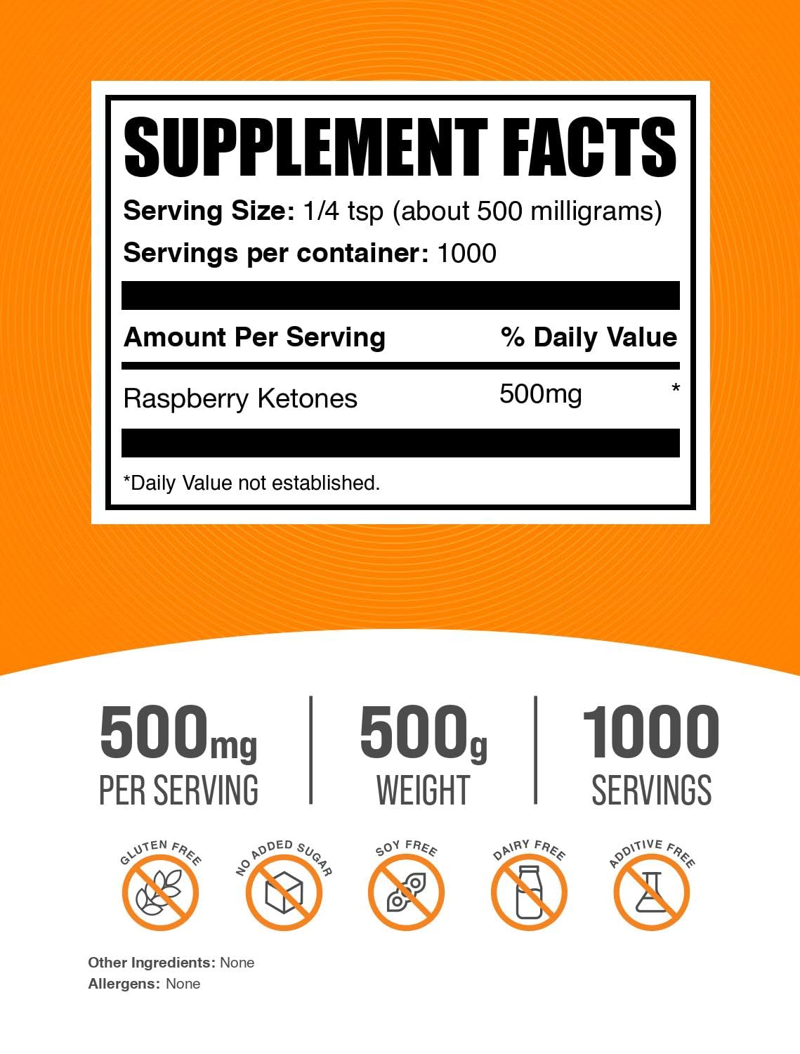 BulkSupplements Raspberry Ketones Powder 17.6 Ounce (Pack of 1)