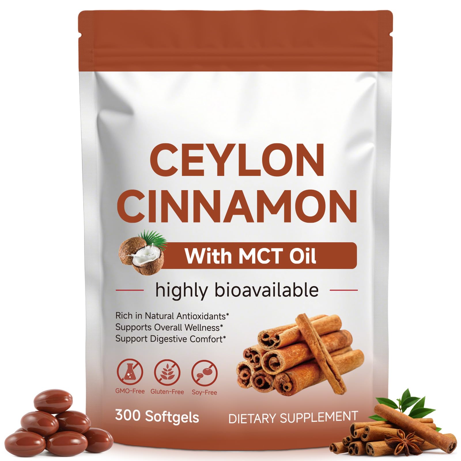IFUDOIT Ceylon Cinnamon Softgels 300 Count
