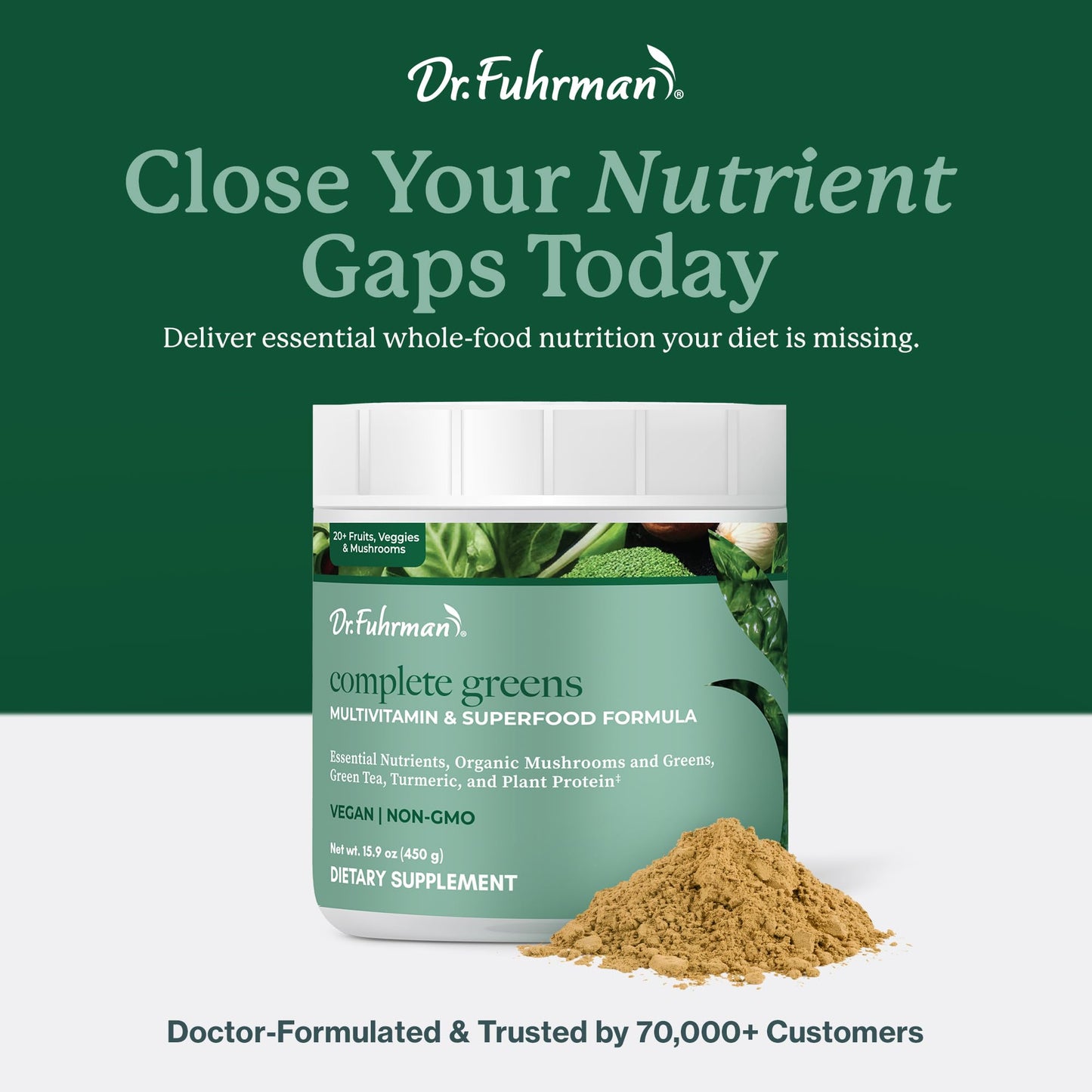 Dr. Fuhrman Whole Food Greens Powder 15.9 oz