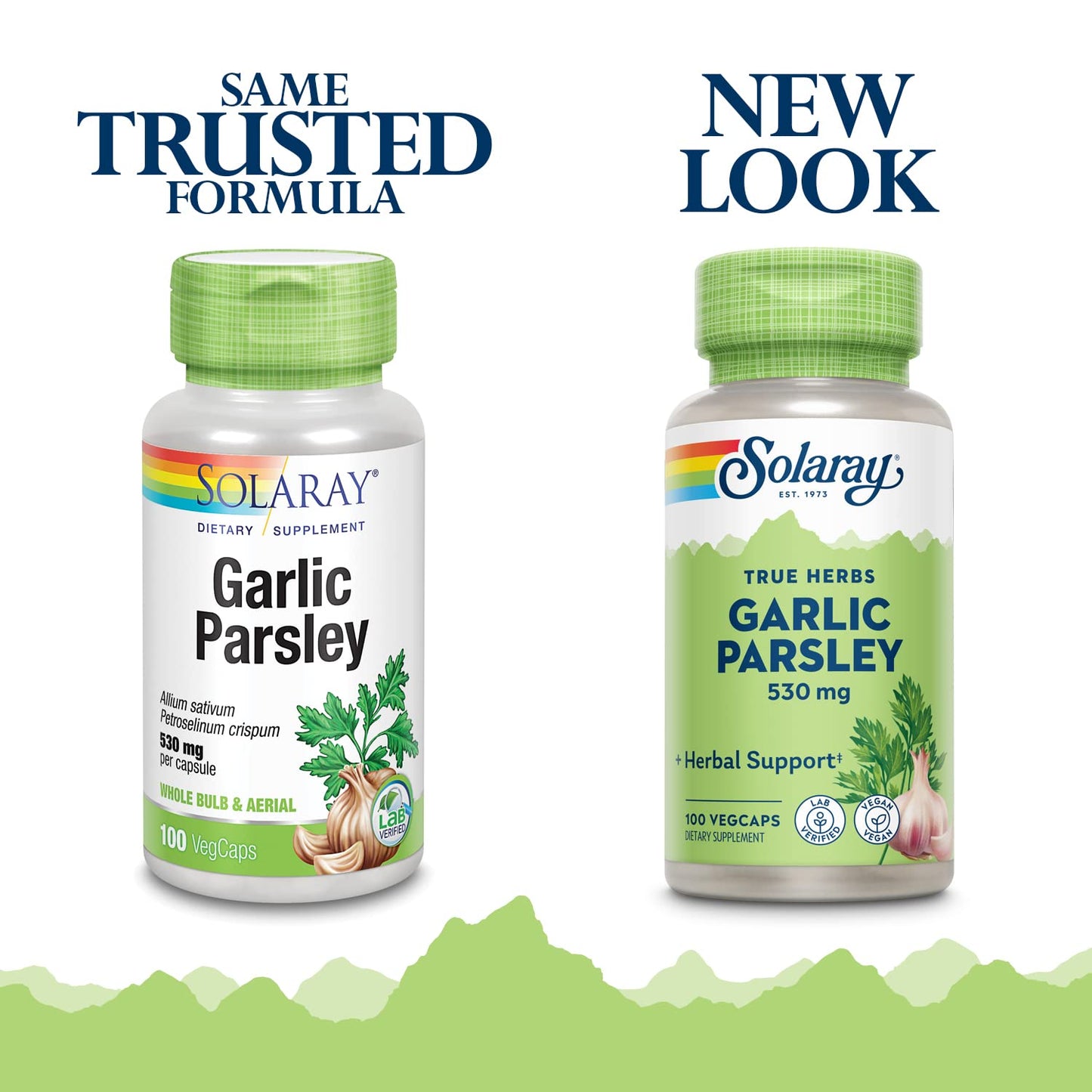 SOLARAY Garlic Bulb & Parsley Leaf Capsules, 100 VegCaps