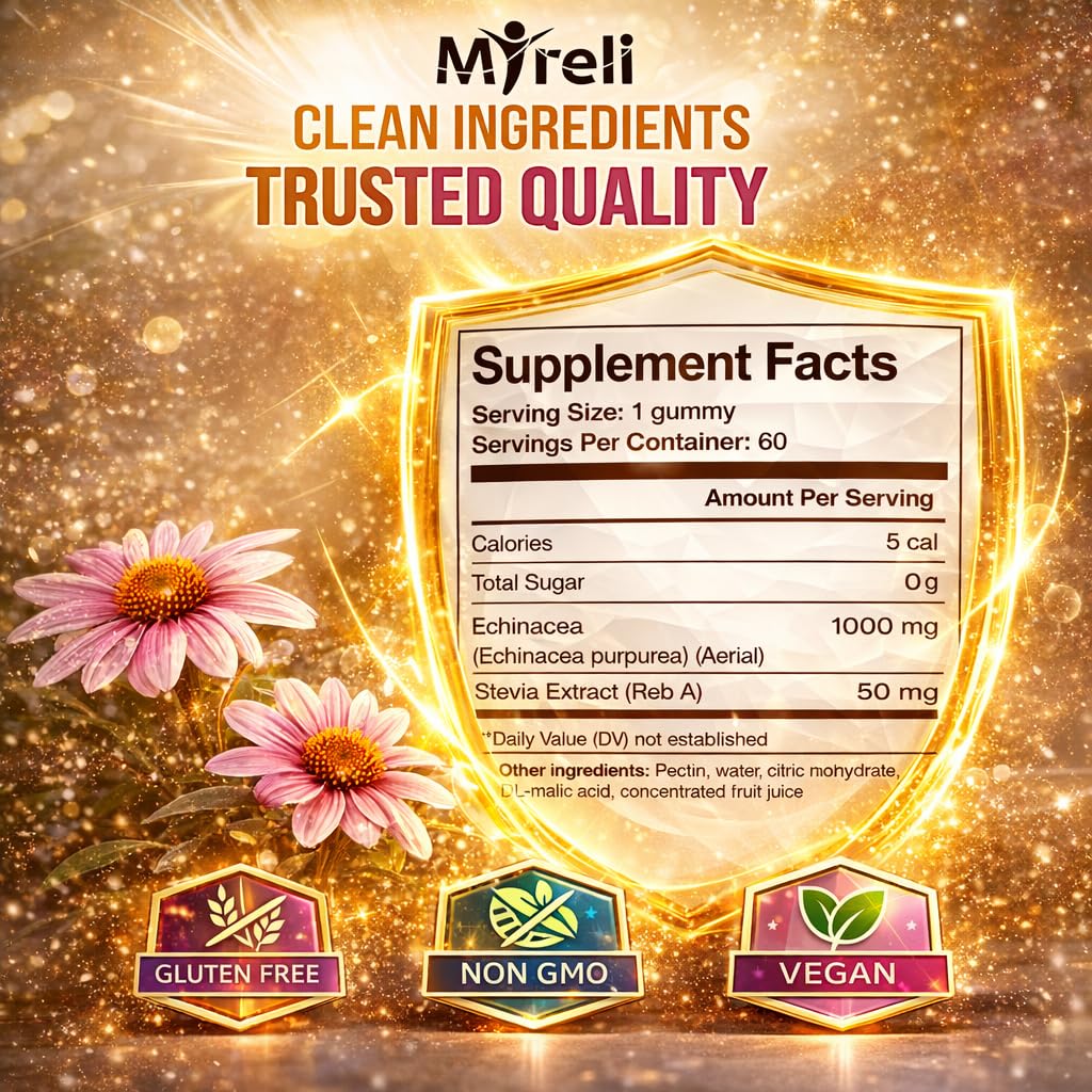 MYRELI Echinacea 1000mg Gummies, 60 Count