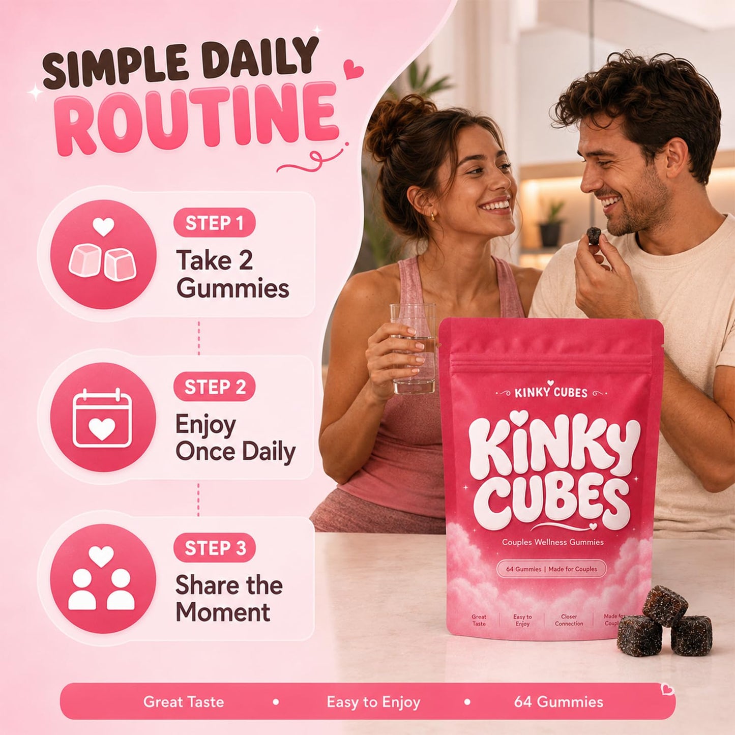 KINKY CUBES Gummies, Vitamin & Mineral Supplements Capsule 1 Count