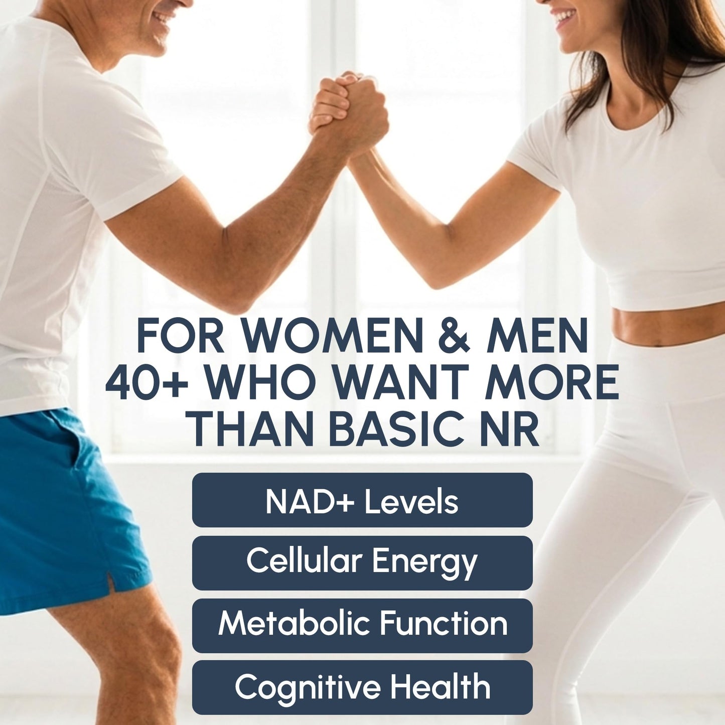 RYOS NAD+ Supplement for Women & Men – 500mg Nicotinamide Riboside (NR) with Resveratrol & Quercetin – Cellular Energy & Healthy Aging – 60 Capsules
