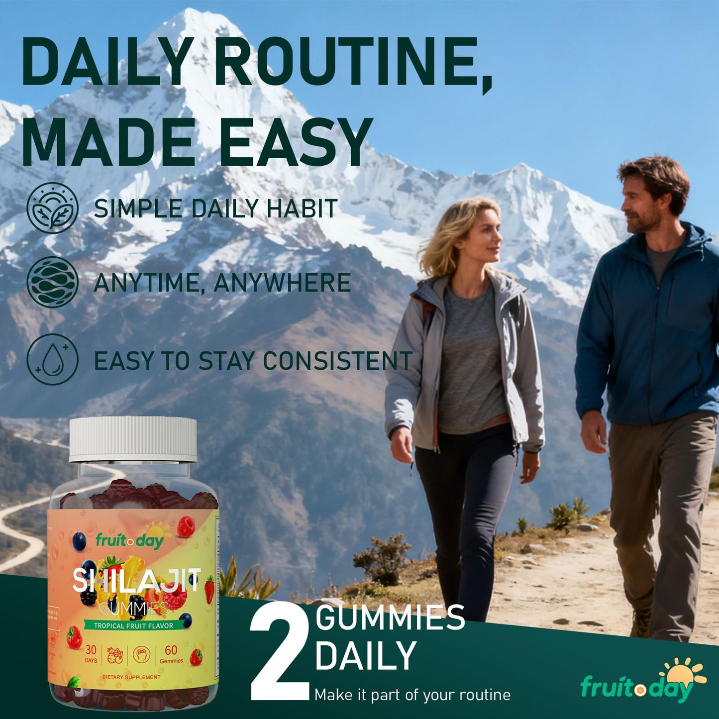 Fruitoday Himalayan Shilajit Gummies, 1 Count