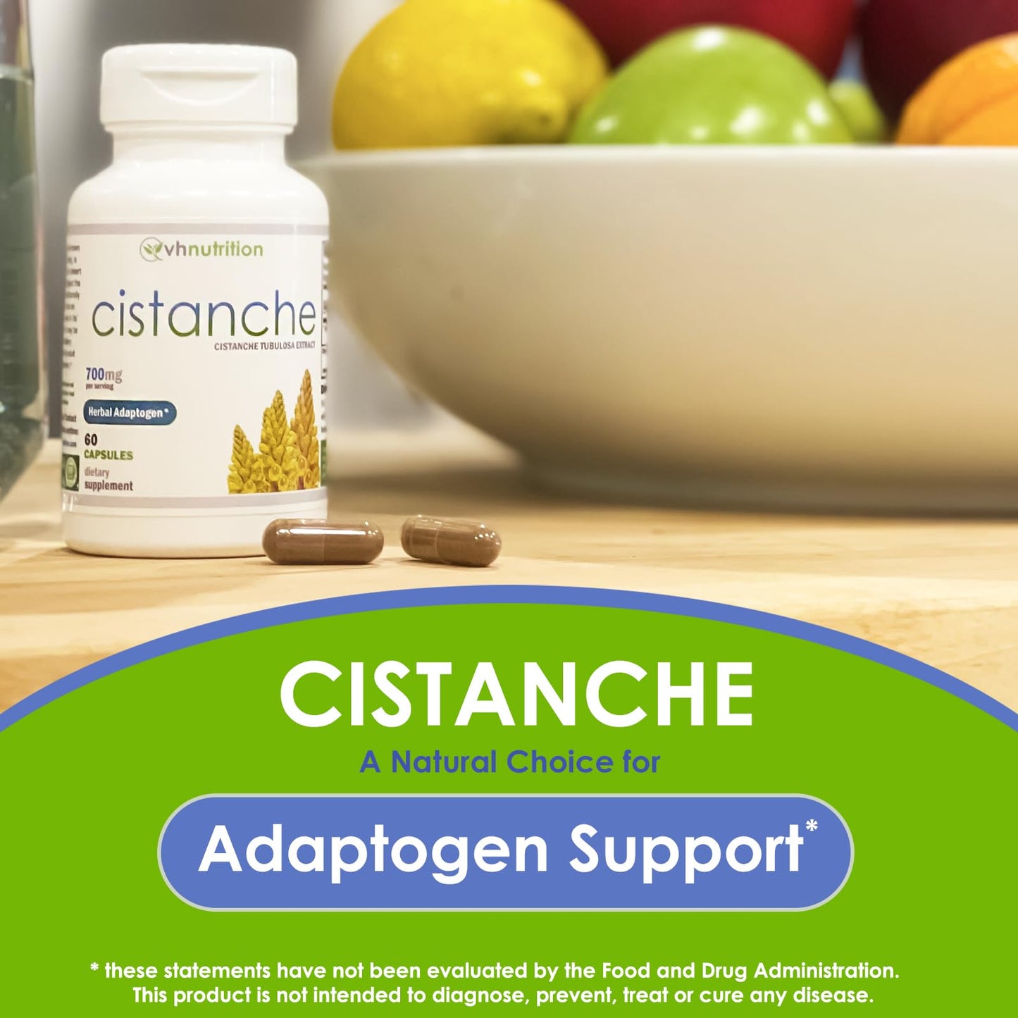 VH Nutrition Cistanche Tubulosa Extract Capsules, 30 Count