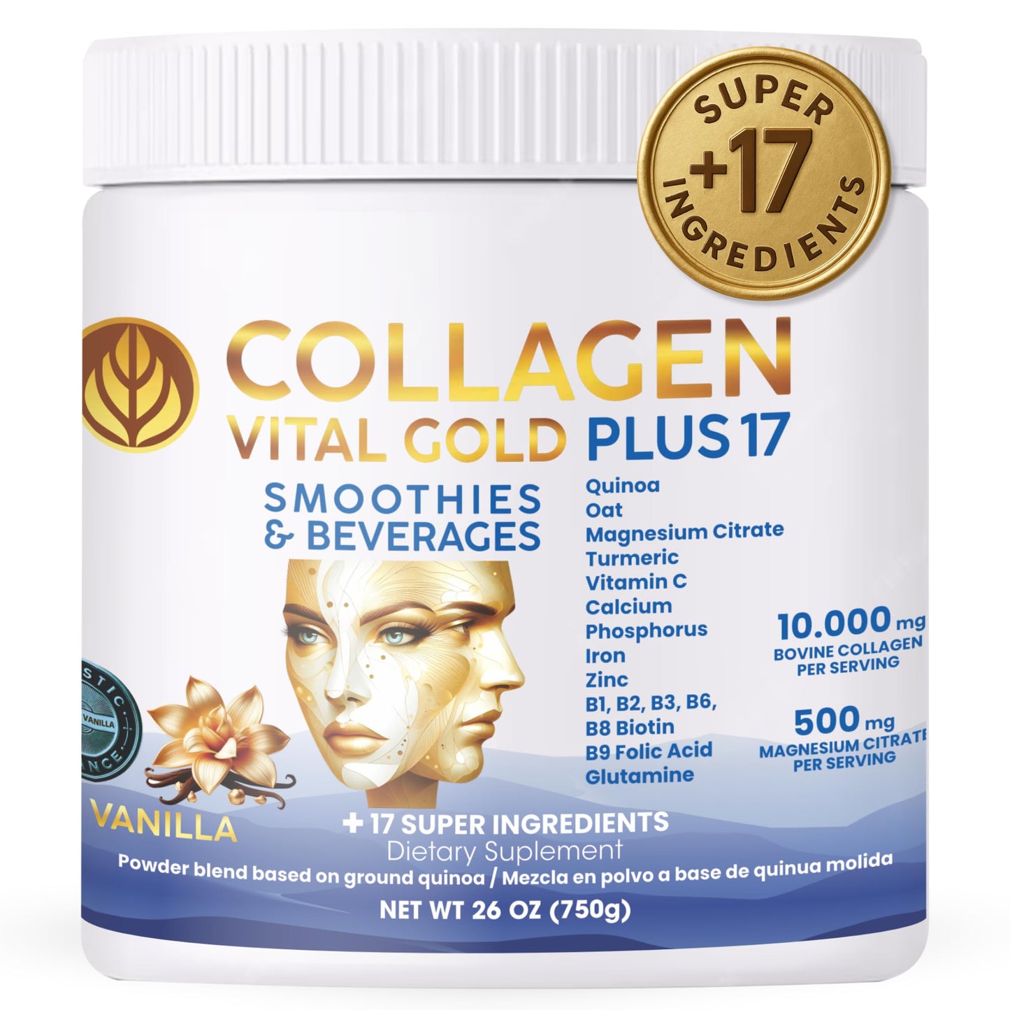 Gold Vital Life Collagen Peptides Powder, 26 Servings