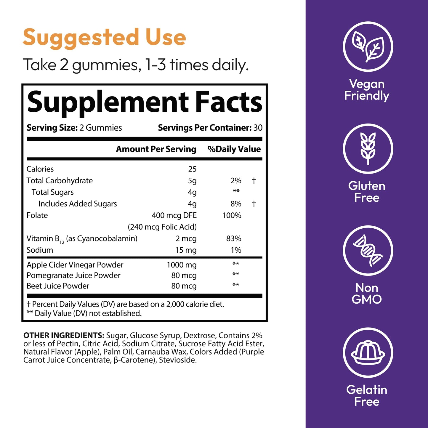 Justified Laboratories Fast Ripped Keto ACV Gummies (1000 mg) 180 Gummies
