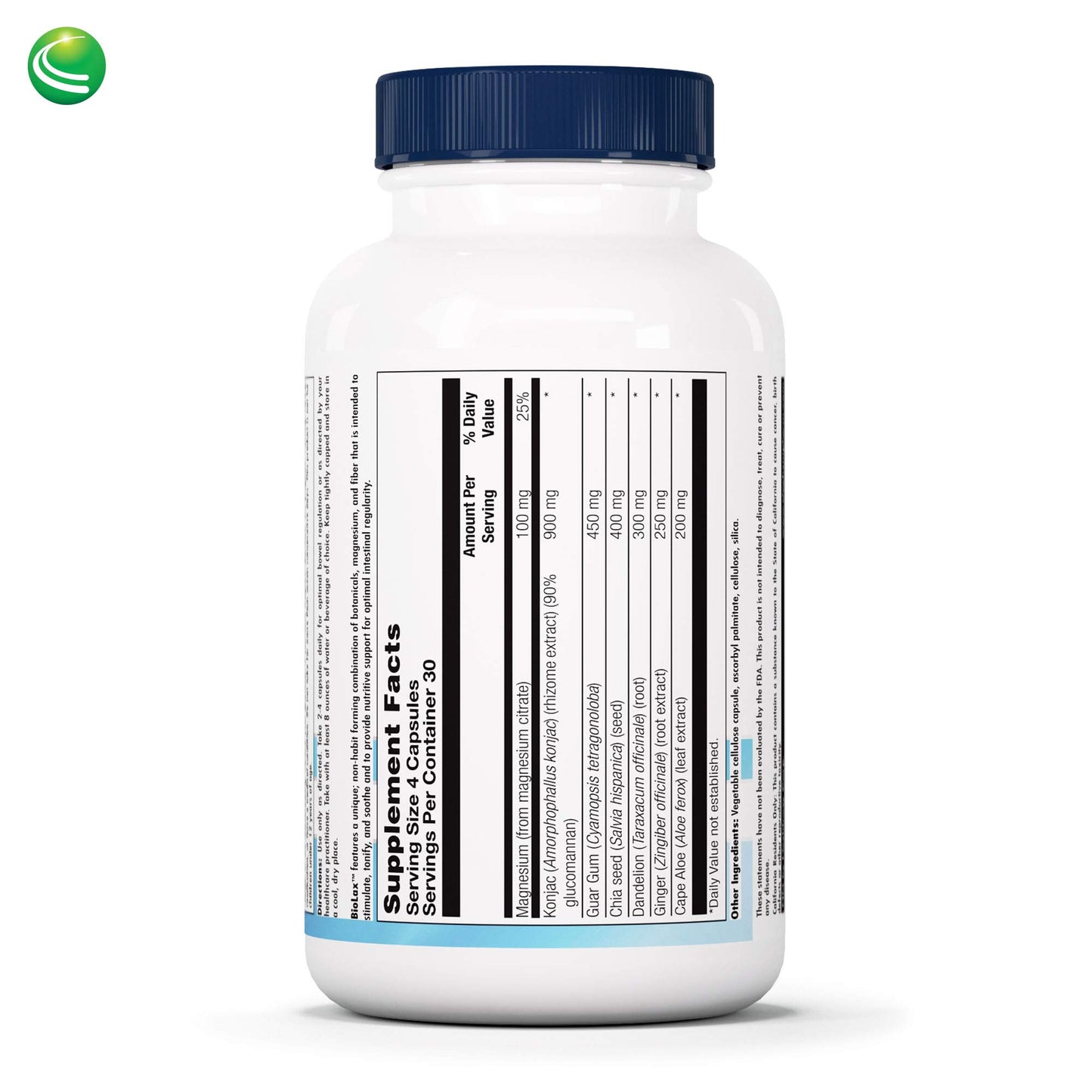 Nutra BioGenesis BioLax Magnesium Citrate, Konjac, and Dietary Fiber - Capsule, 120 Capsules