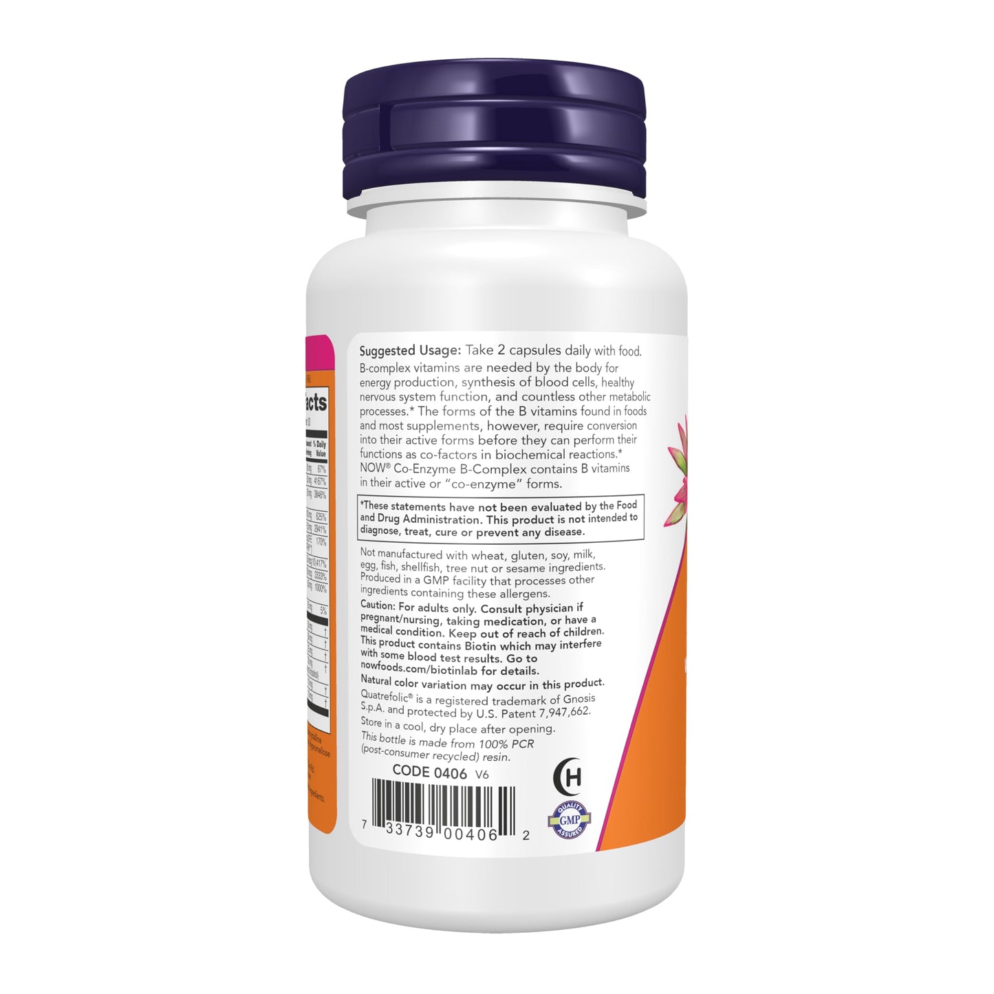 NOW Foods Co-Enzyme B Complex with Alpha Lipoic Acid and CoQ10, 60 Veg Capsules