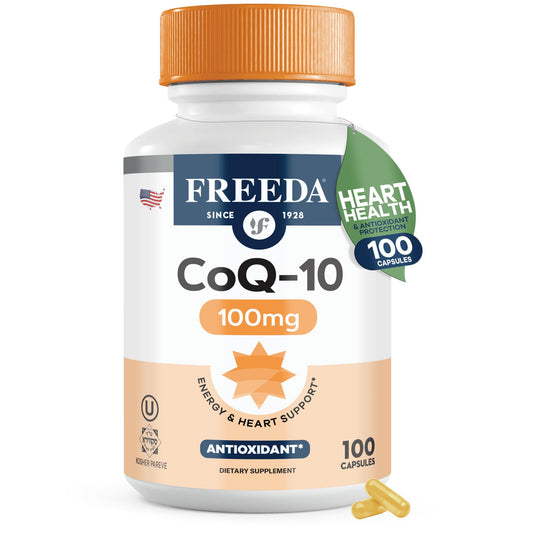 FREEDA CoQ10 100mg Capsules, 100 Count