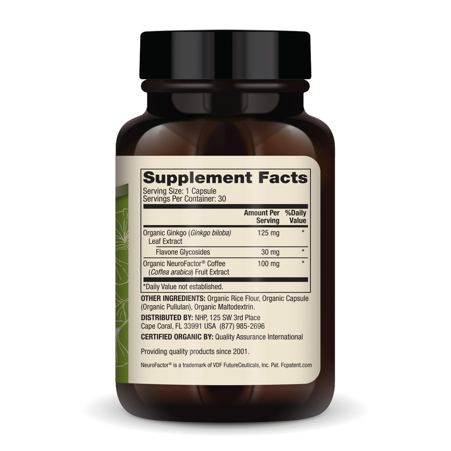 Dr. Mercola Organic Ginkgo Biloba with NeuroFactor 30 Capsules
