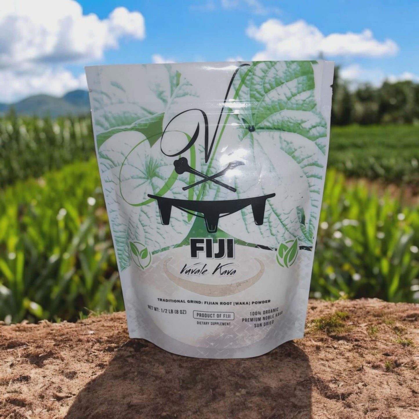 Roys All Natural Kava Fiji Vuvale Premium Noble Kava Traditional Grind Powder, 8 oz
