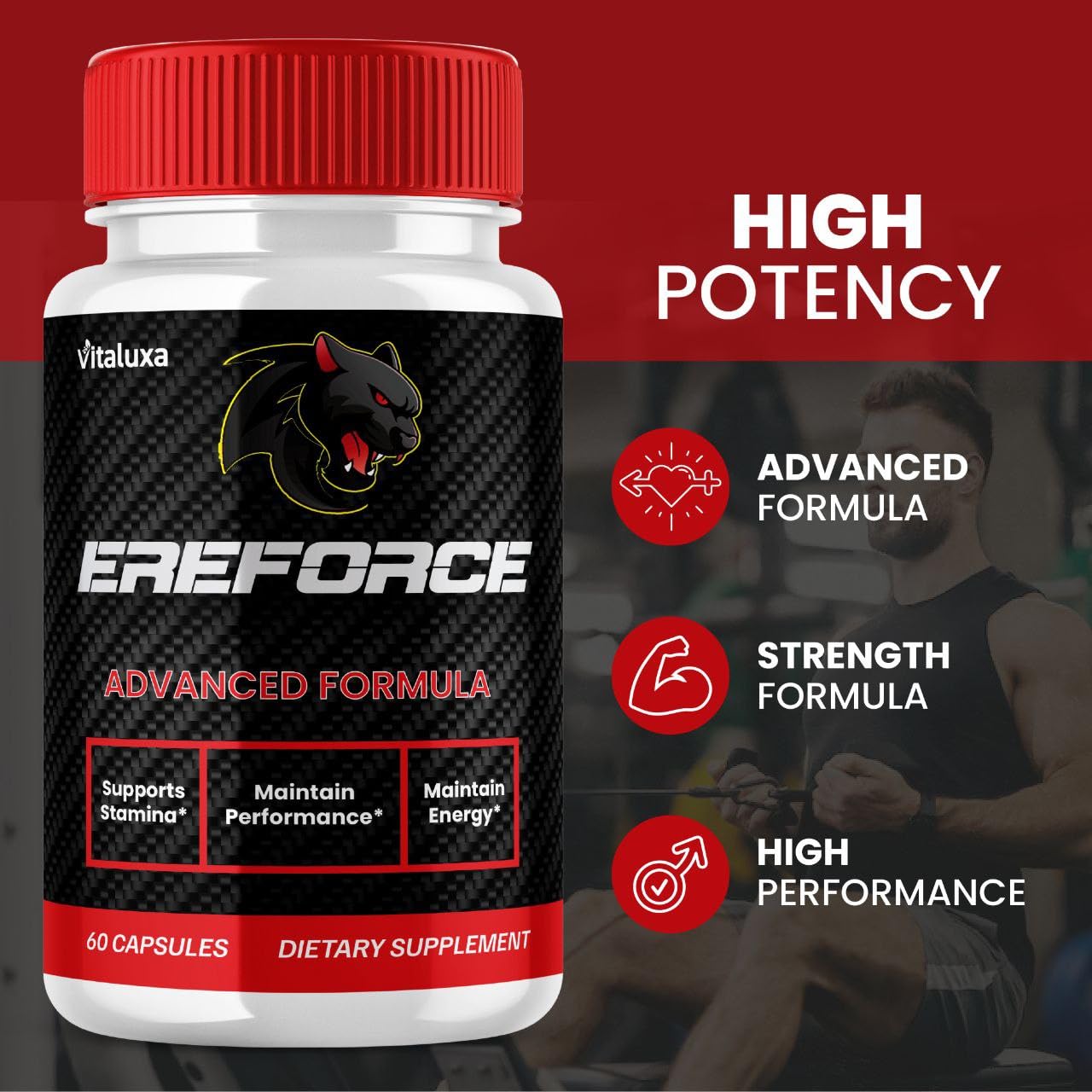 Vitaluxa Ereforce Capsules, 180 Capsules