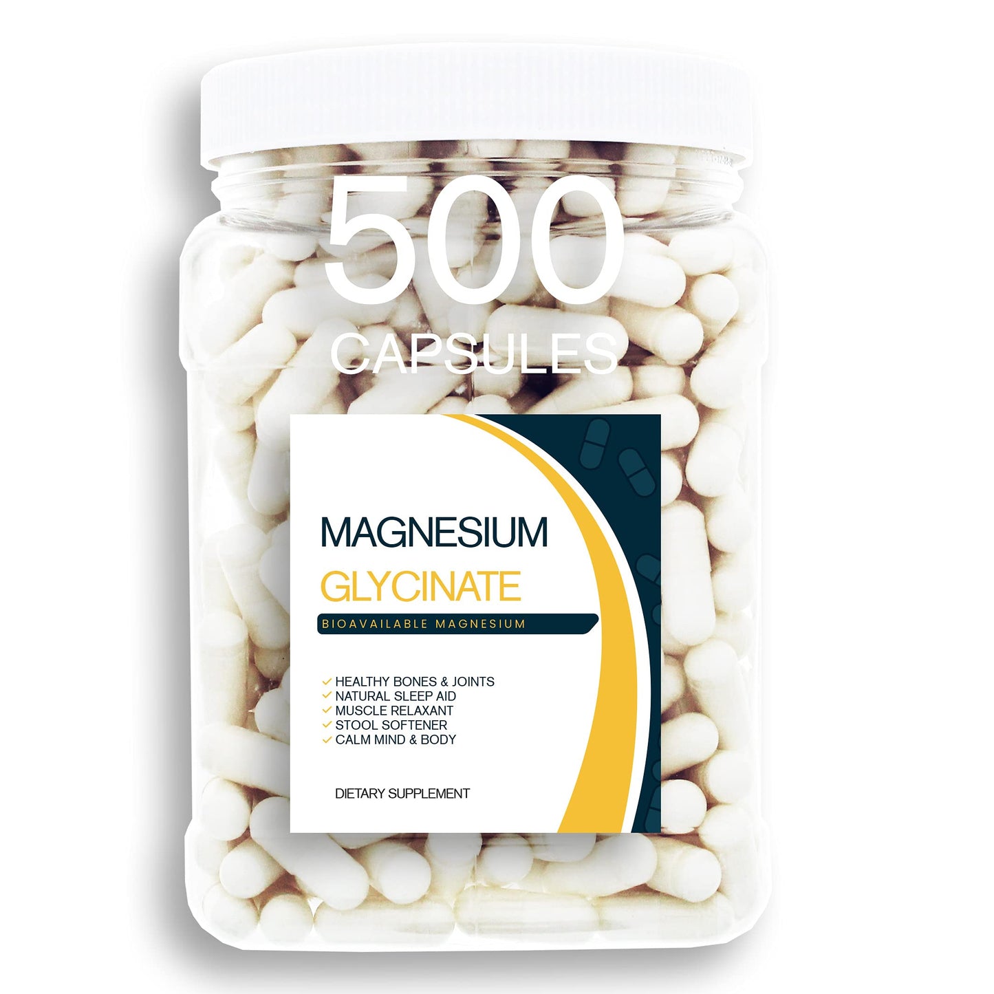 Bulk Buy Magnesium Glycinate Capsules 500 Count