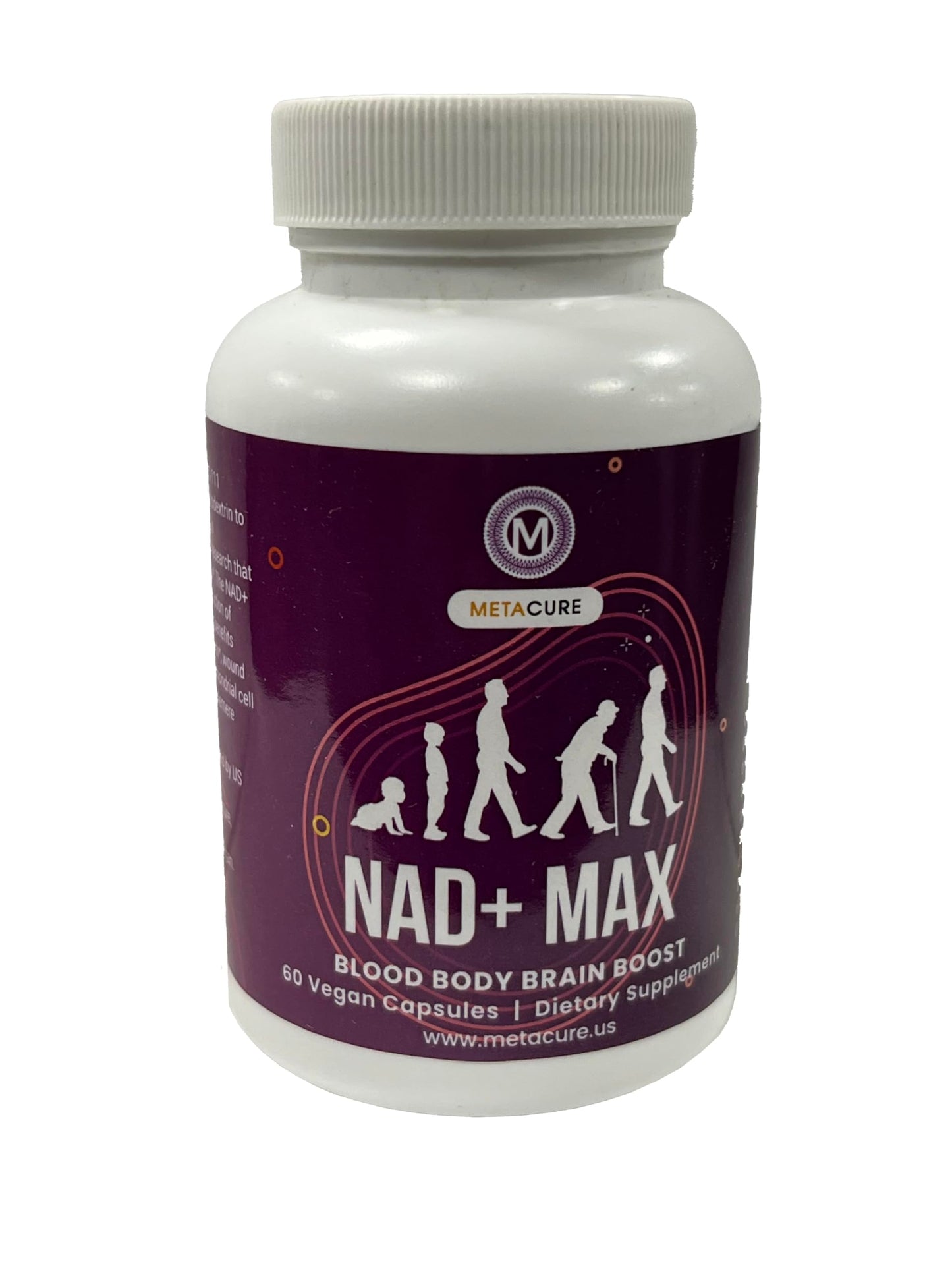 Metacure NAD+ MAX Nano-Encapsulated NAD+ with BIO-111 Technology High Bioavailability Formula Vegan Non-GMO Gluten-Free 60 Capsules