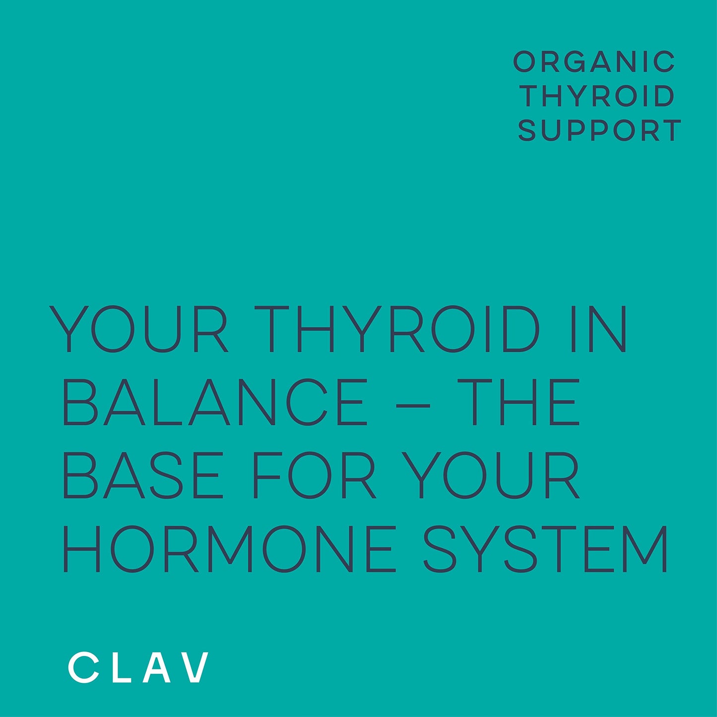 CLAV Organic Thyroid Support Supplement with Iodine from Sea Kelp and Selenium from Mustard Seed Extract, 120 Capsules