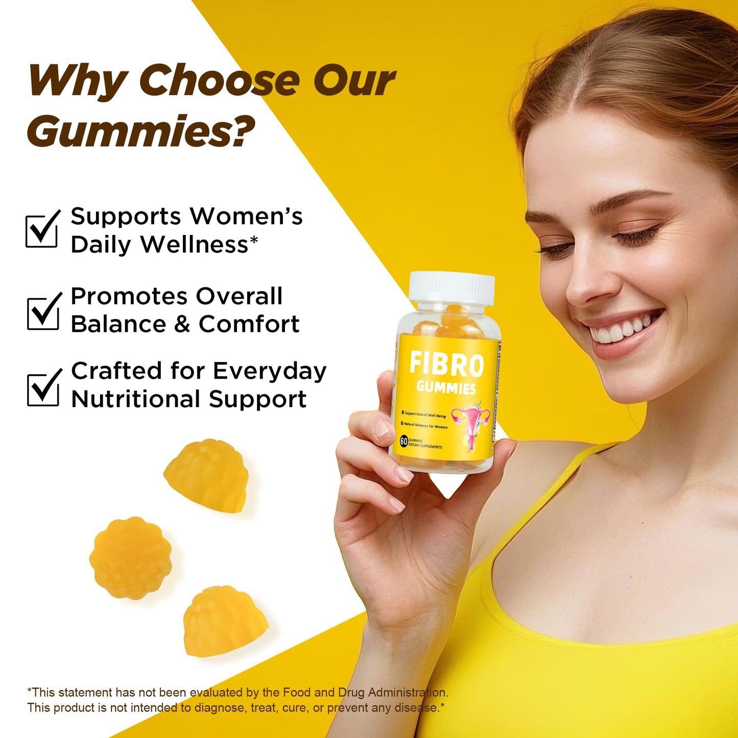 Aromlife Fibro Inositol Gummies with Folate & Vitamins B6 & B12, 60 Gummies